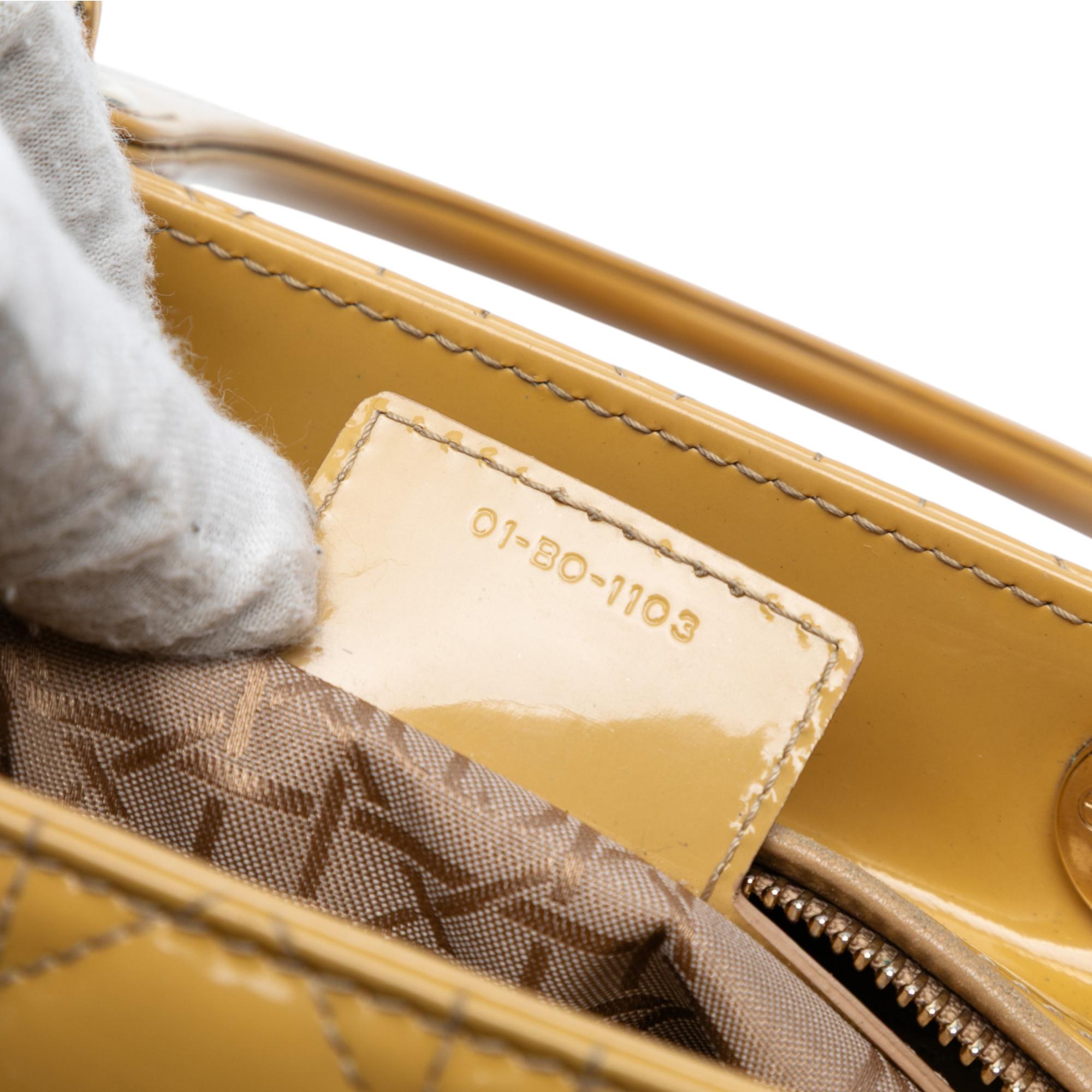 Dior Medium Patent Cannage Lady Dior