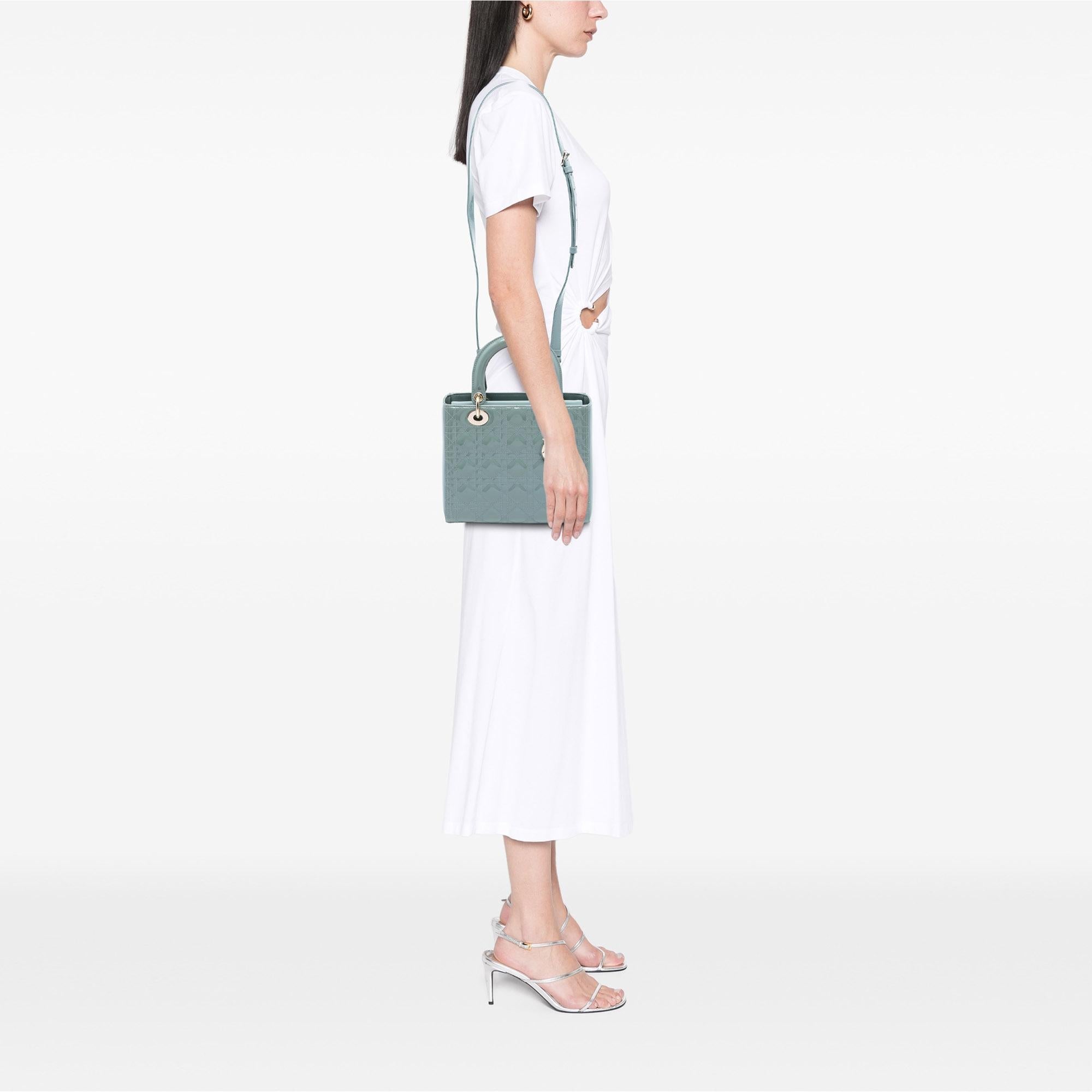 Dior Medium Patent Cannage Lady Dior