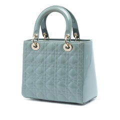 Dior Medium Patent Cannage Lady Dior