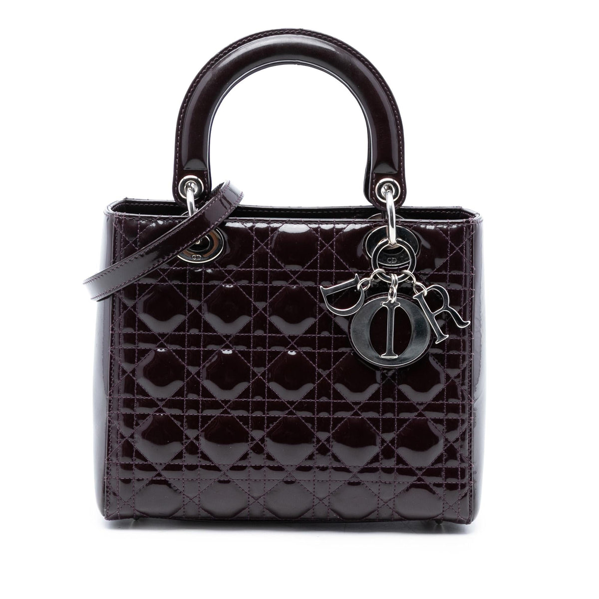 Dior Medium Patent Cannage Lady Dior