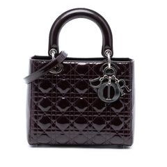 Dior Medium Patent Cannage Lady Dior
