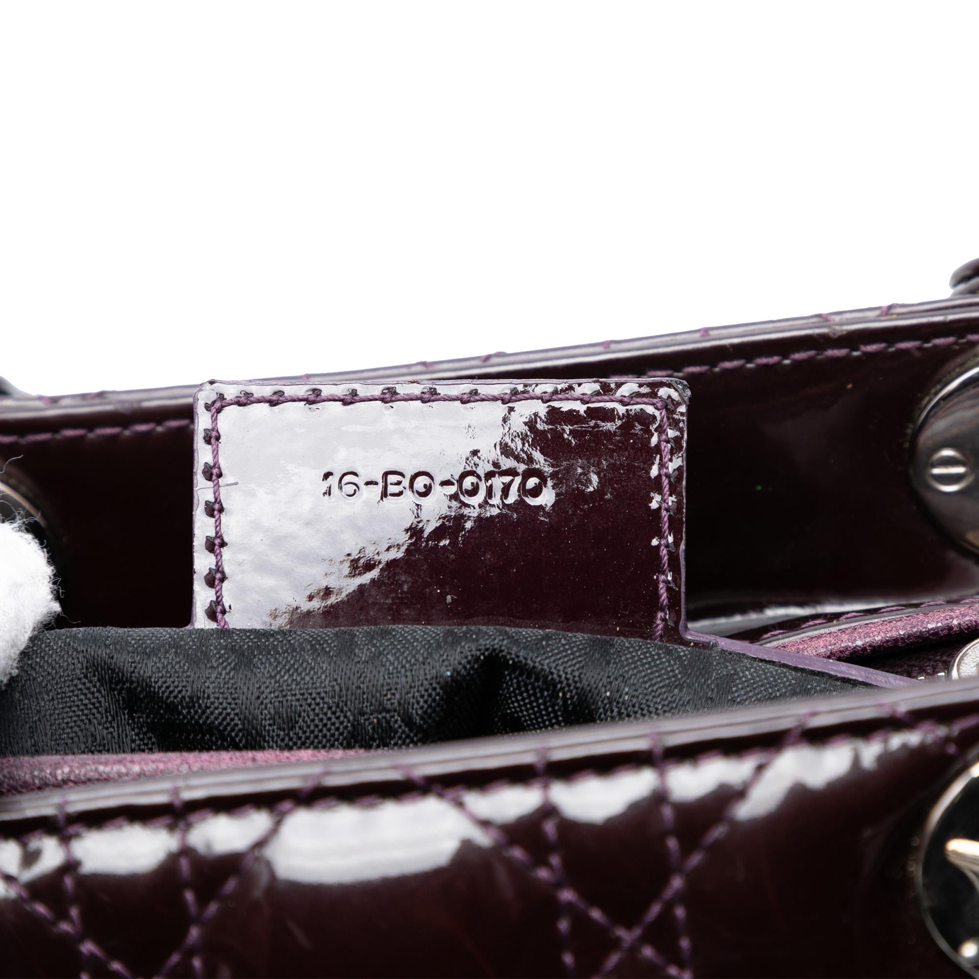 Dior Medium Patent Cannage Lady Dior