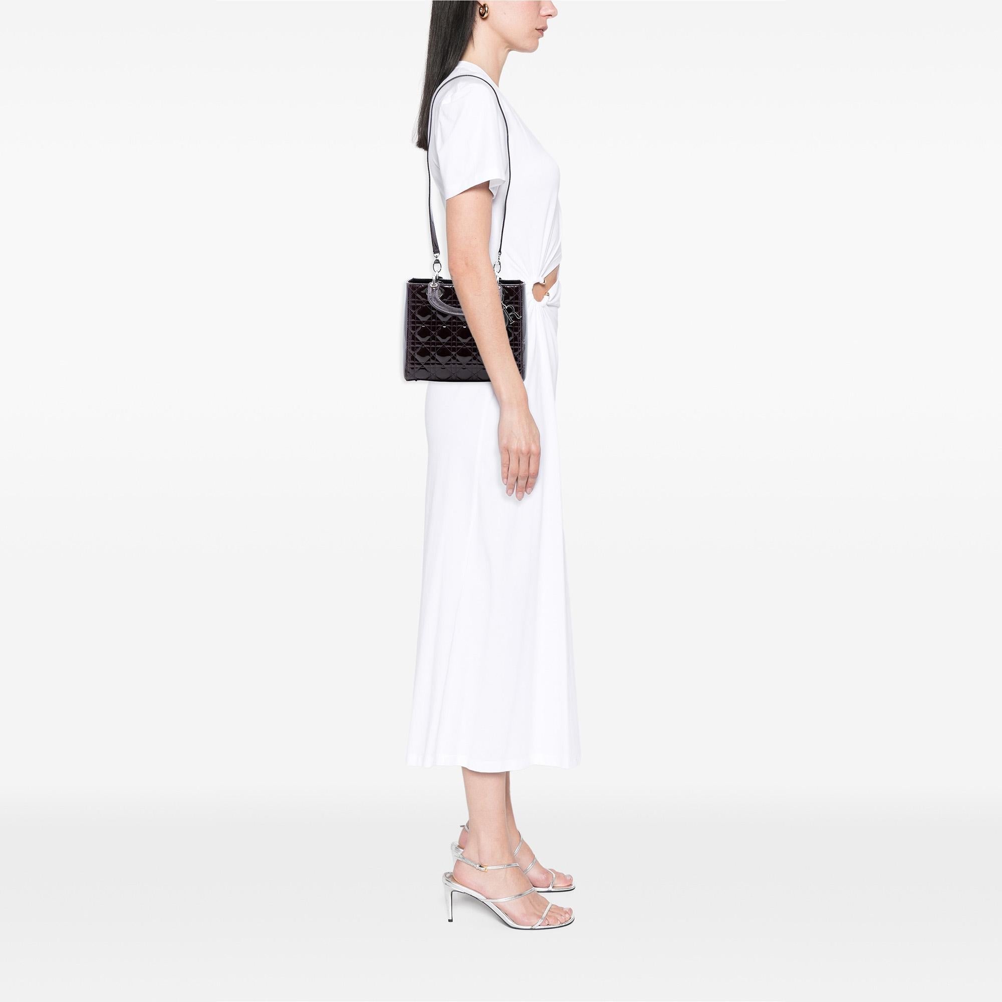 Dior Medium Patent Cannage Lady Dior