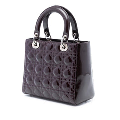 Dior Medium Patent Cannage Lady Dior
