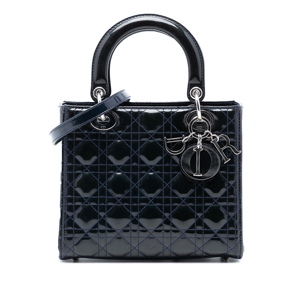 Dior Medium Patent Cannage Lady Dior