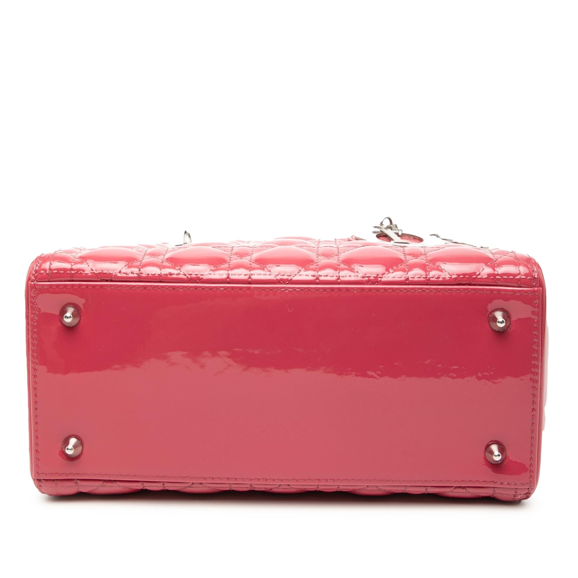 Dior Medium Patent Cannage Lady Dior