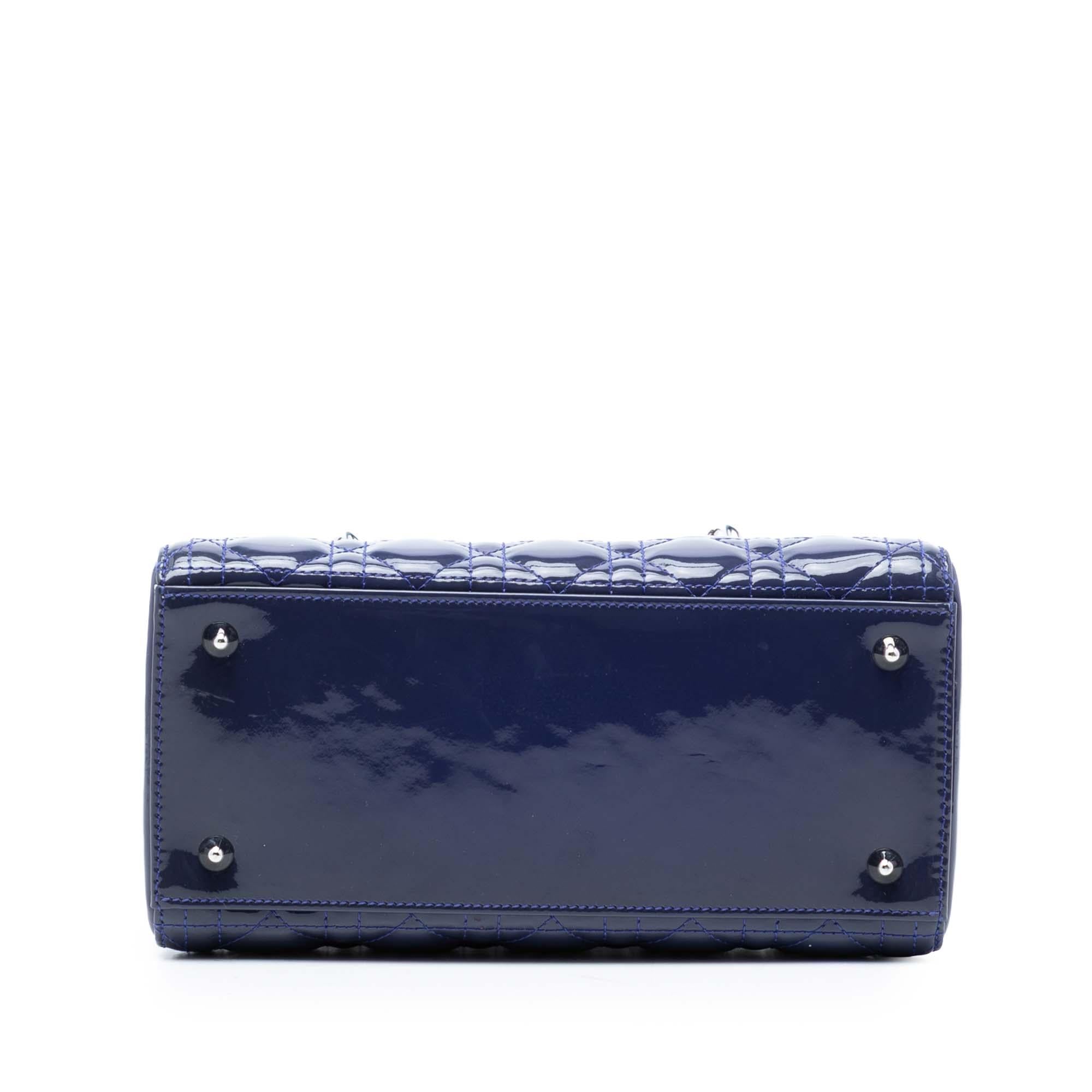 Dior Medium Patent Cannage Lady Dior