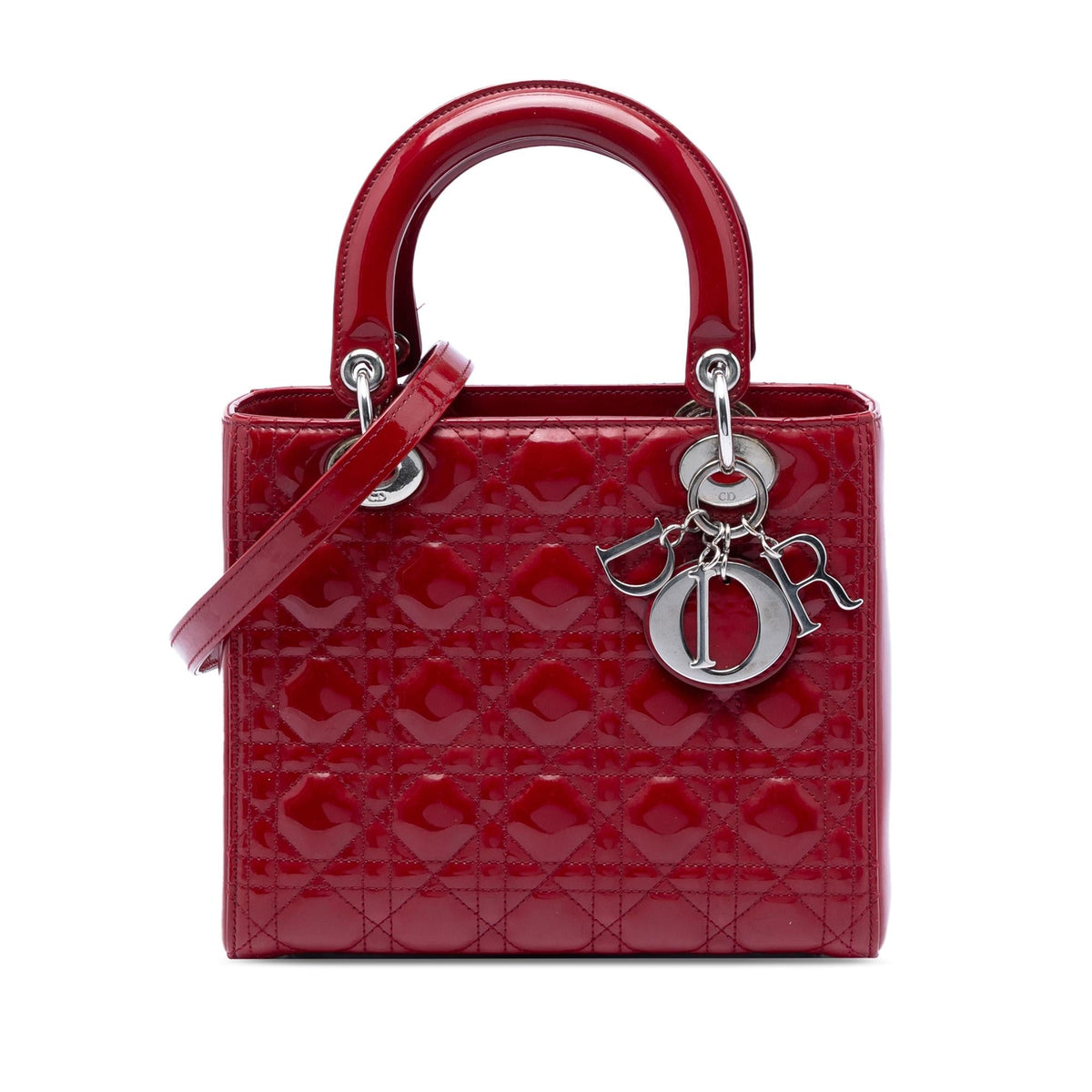 Dior Medium Patent Cannage Lady Dior