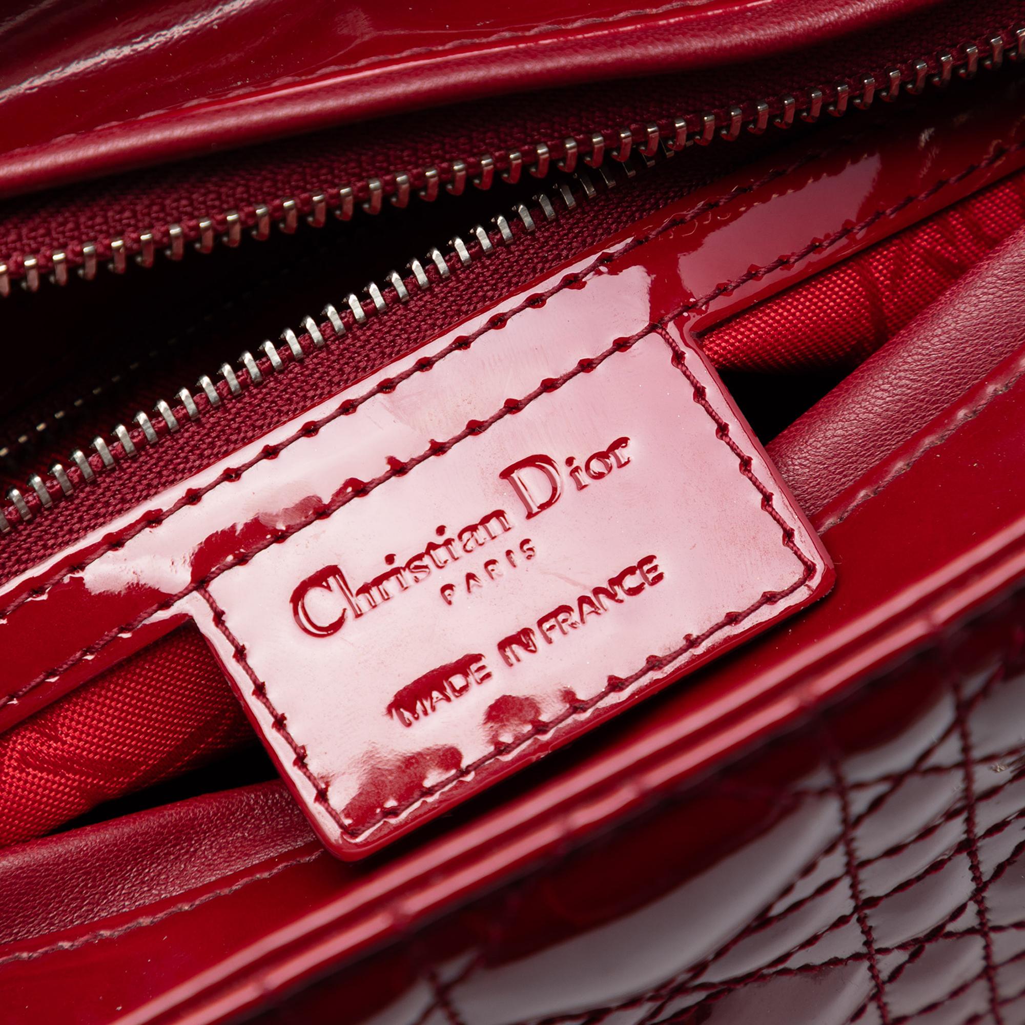 Dior Medium Patent Cannage Lady Dior