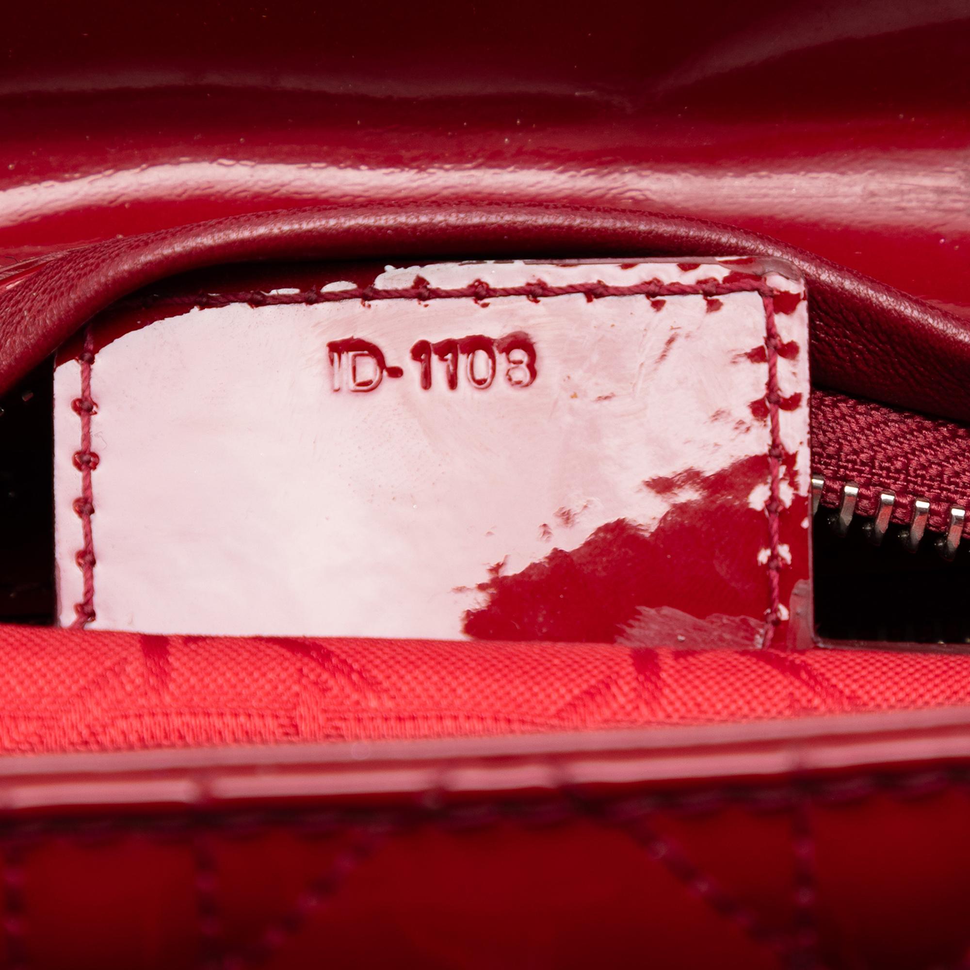 Dior Medium Patent Cannage Lady Dior