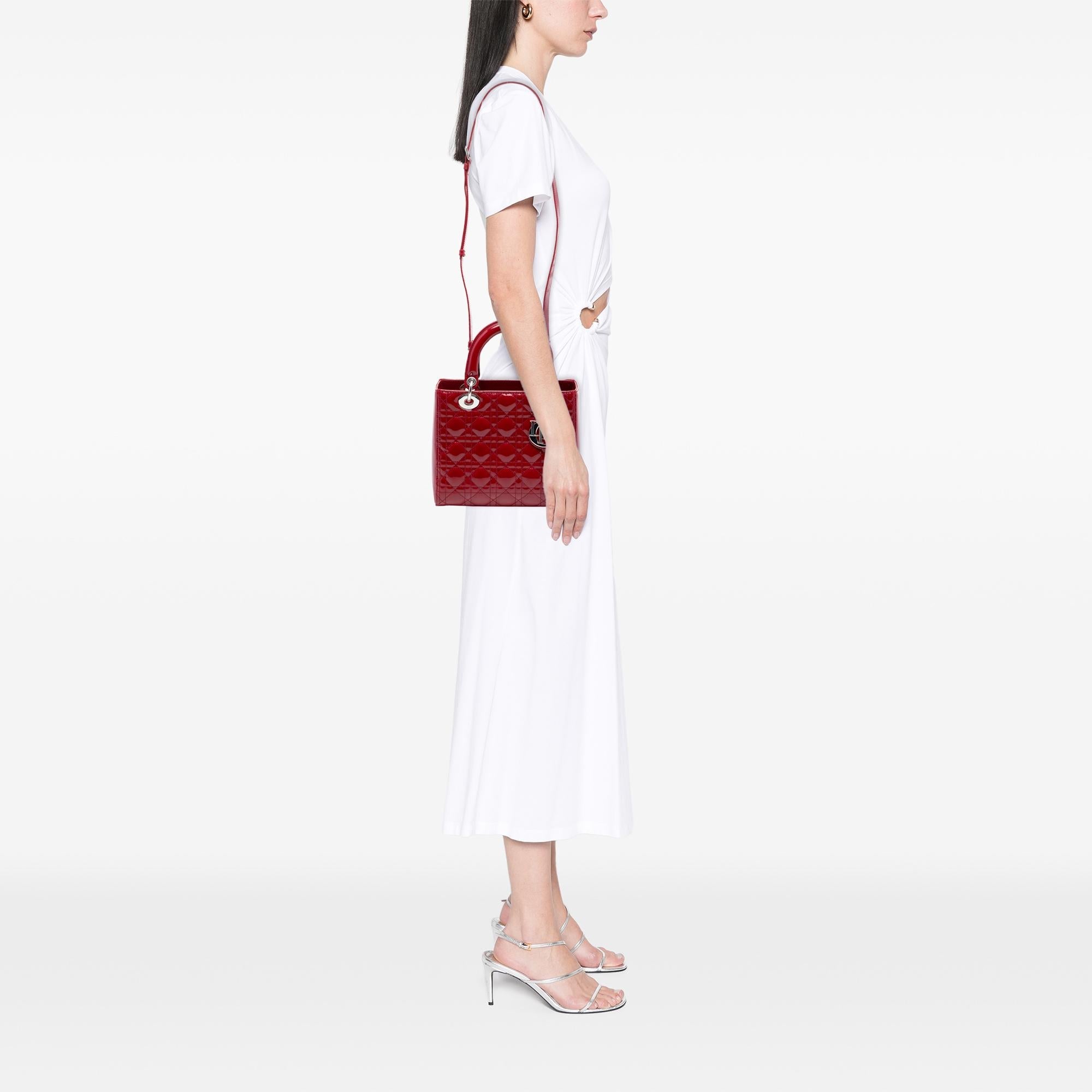 Dior Medium Patent Cannage Lady Dior