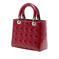 Dior Medium Patent Cannage Lady Dior