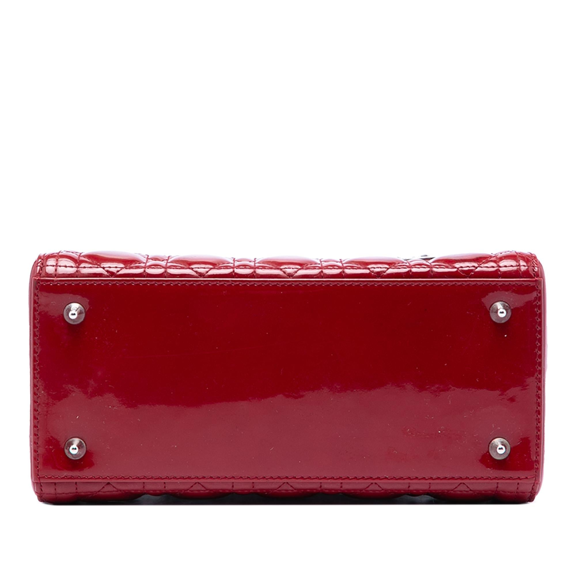 Dior Medium Patent Cannage Lady Dior