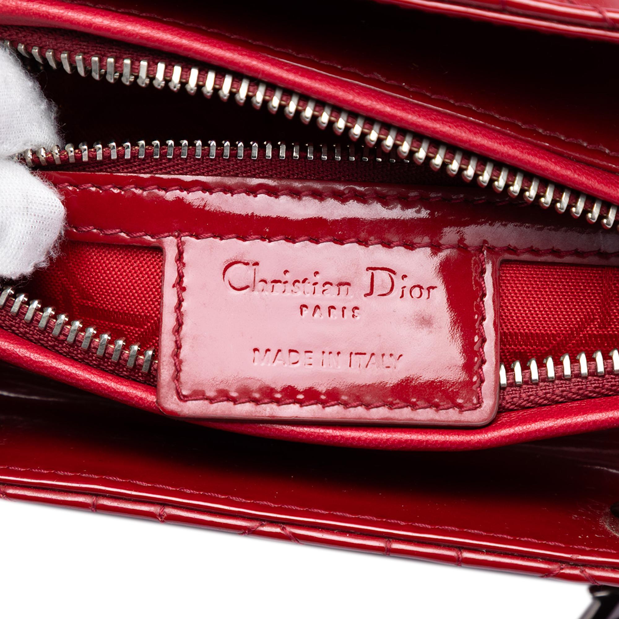 Dior Medium Patent Cannage Lady Dior