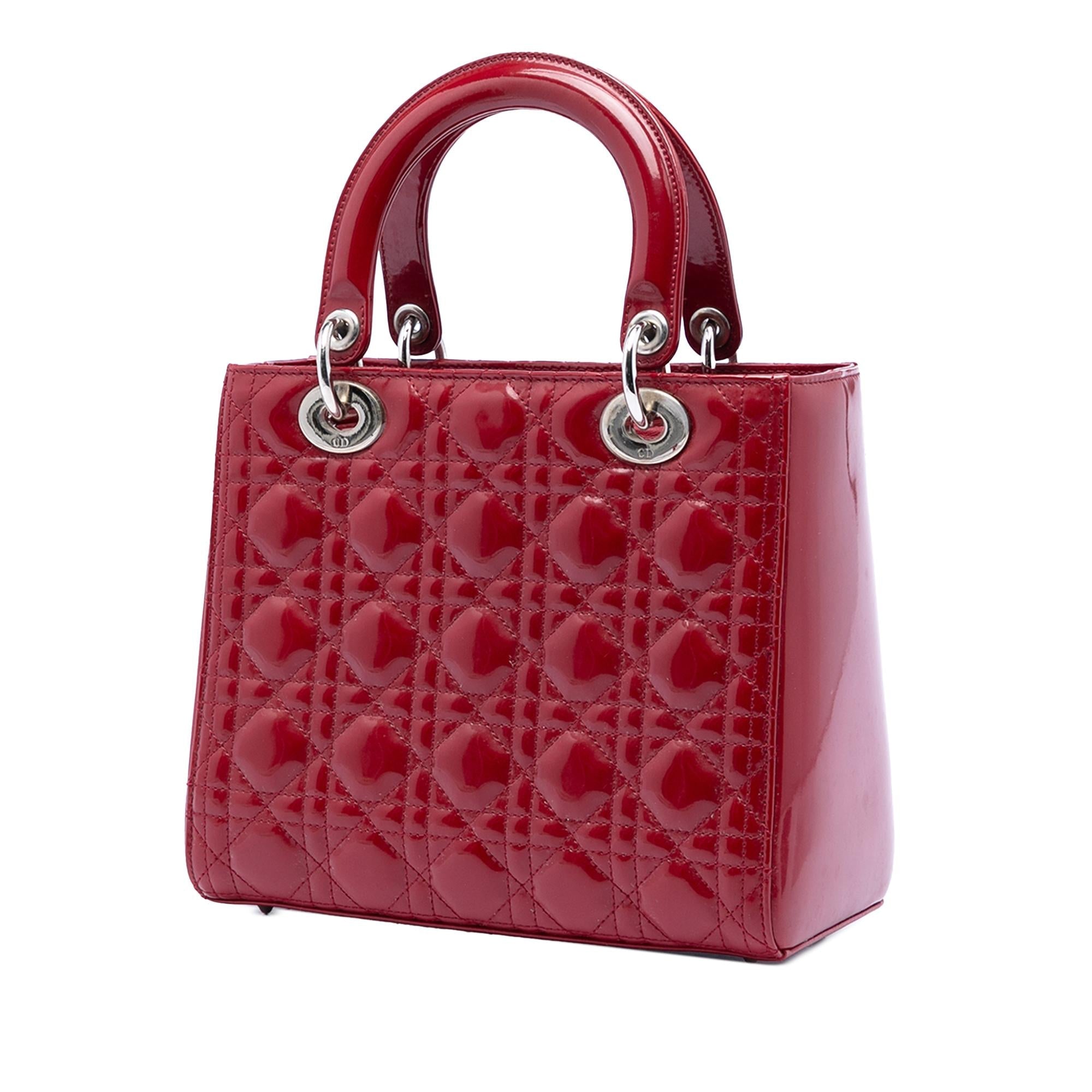 Dior Medium Patent Cannage Lady Dior