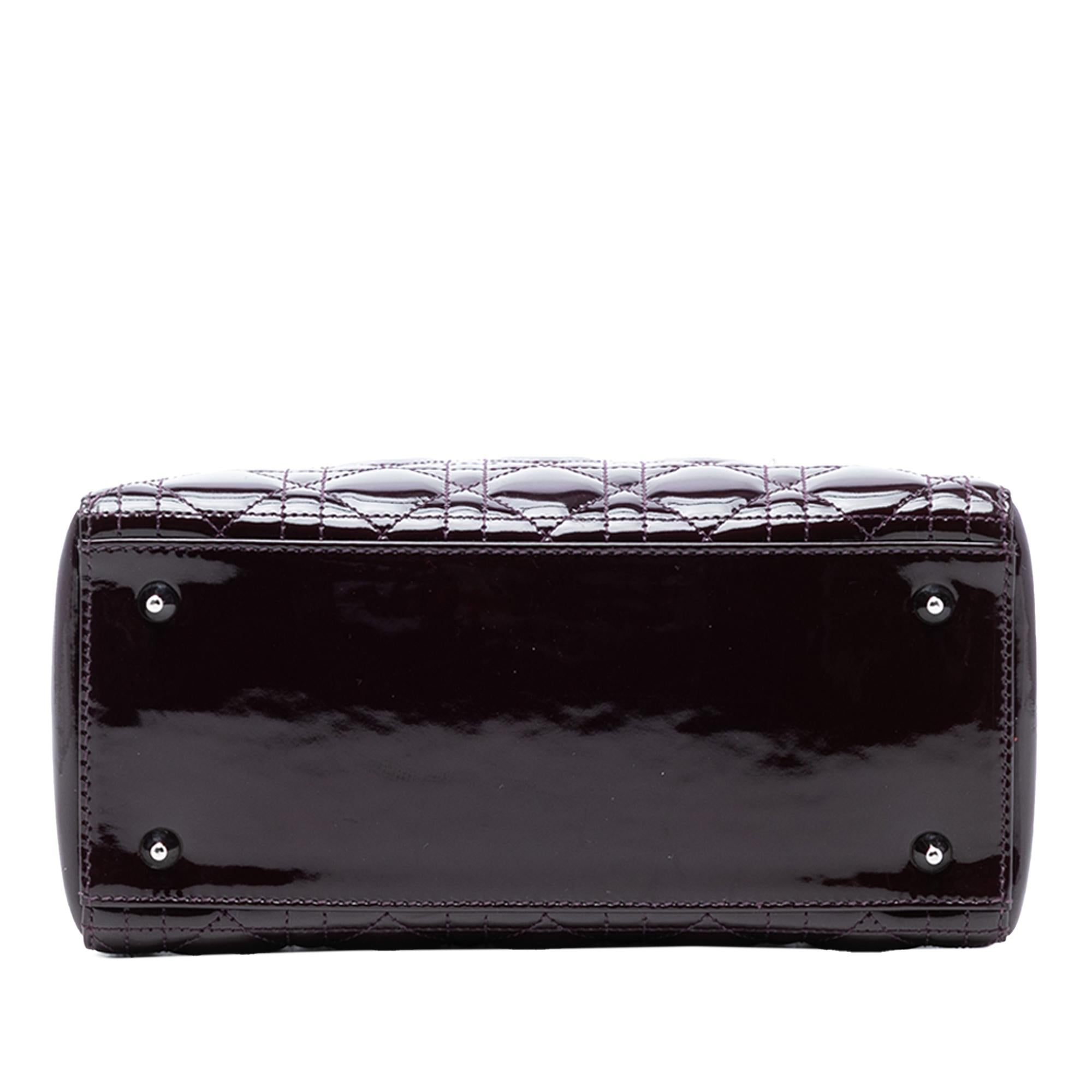 Dior Medium Patent Cannage Lady Dior