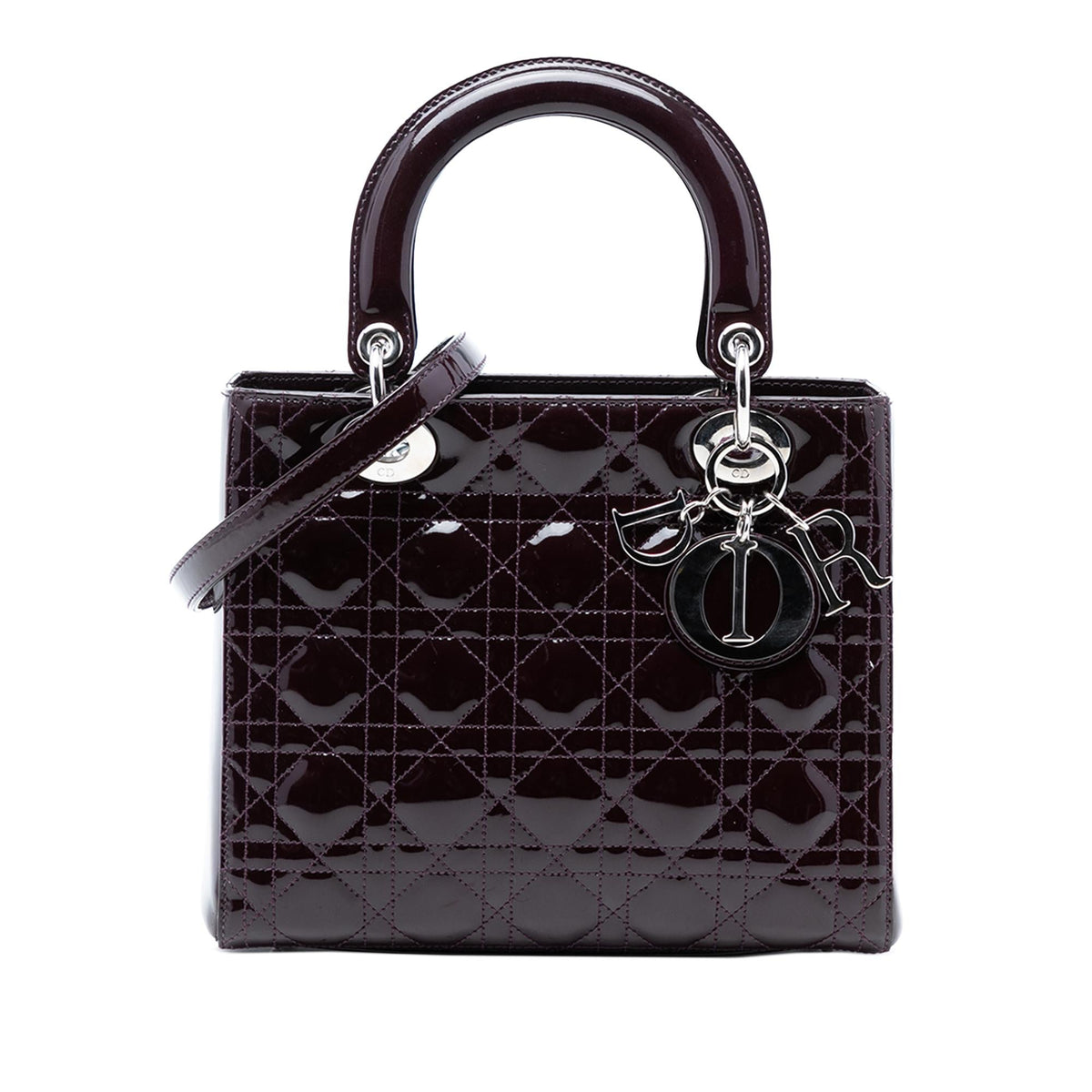 Dior Medium Patent Cannage Lady Dior