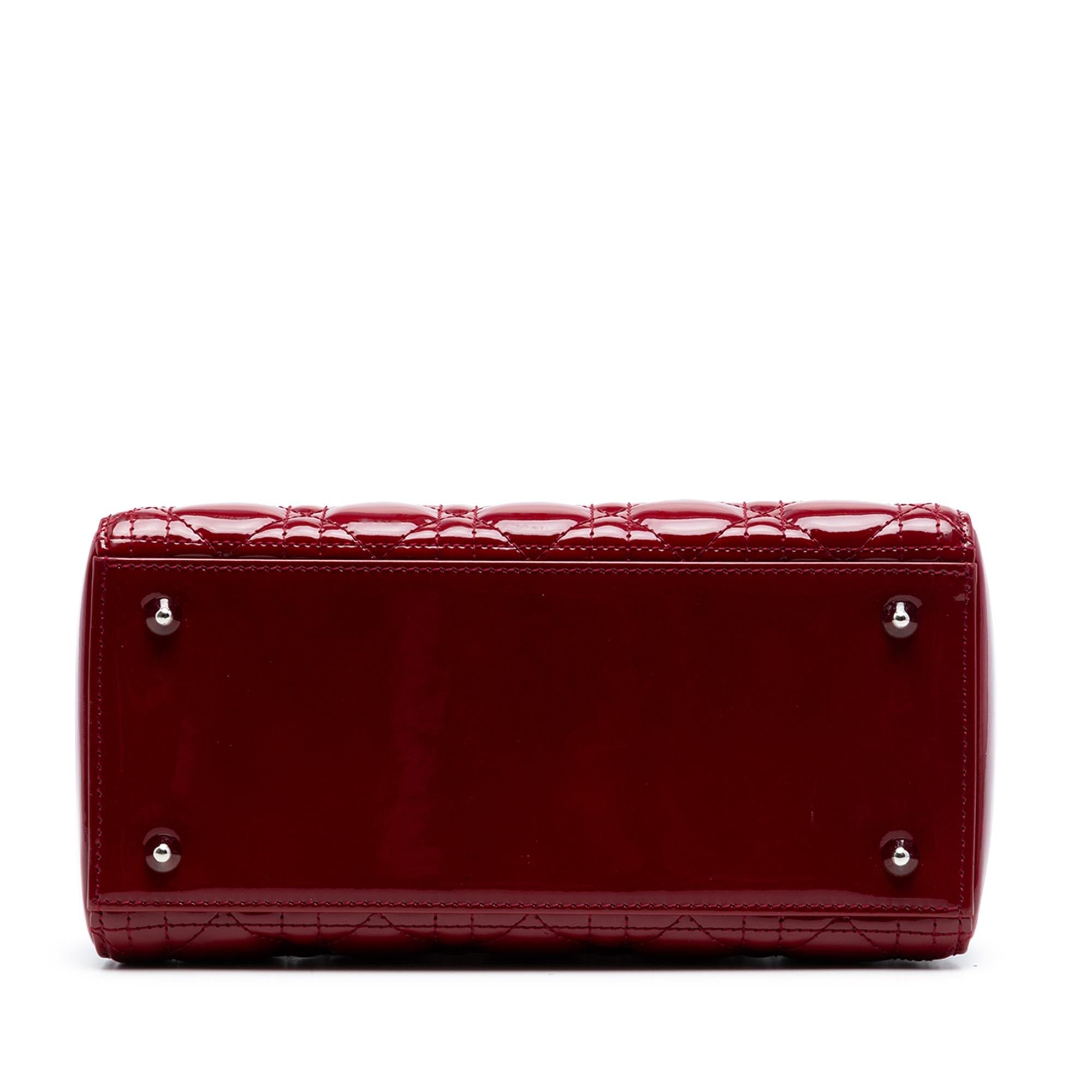 Dior Medium Patent Cannage Lady Dior