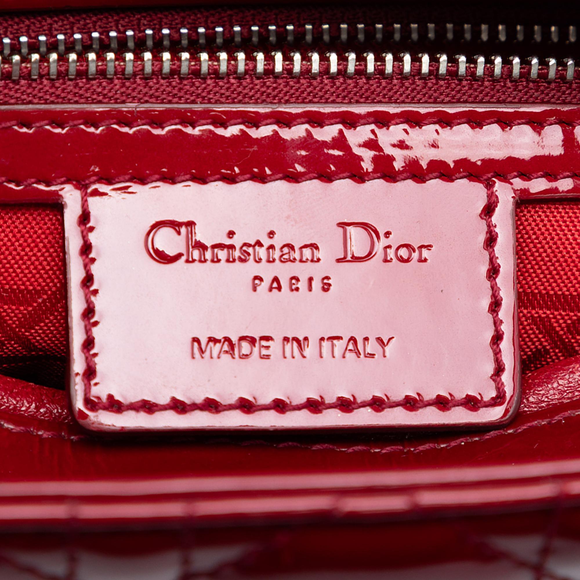 Dior Medium Patent Cannage Lady Dior