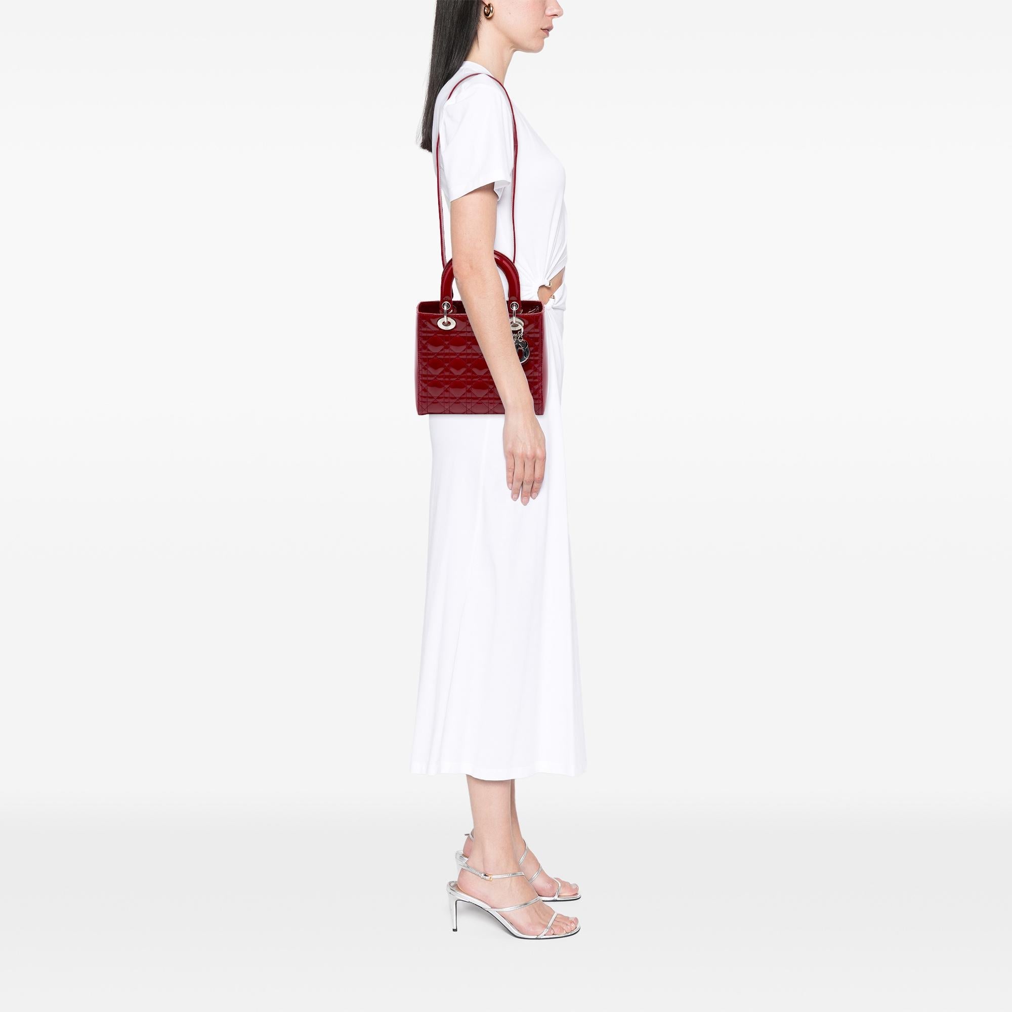 Dior Medium Patent Cannage Lady Dior