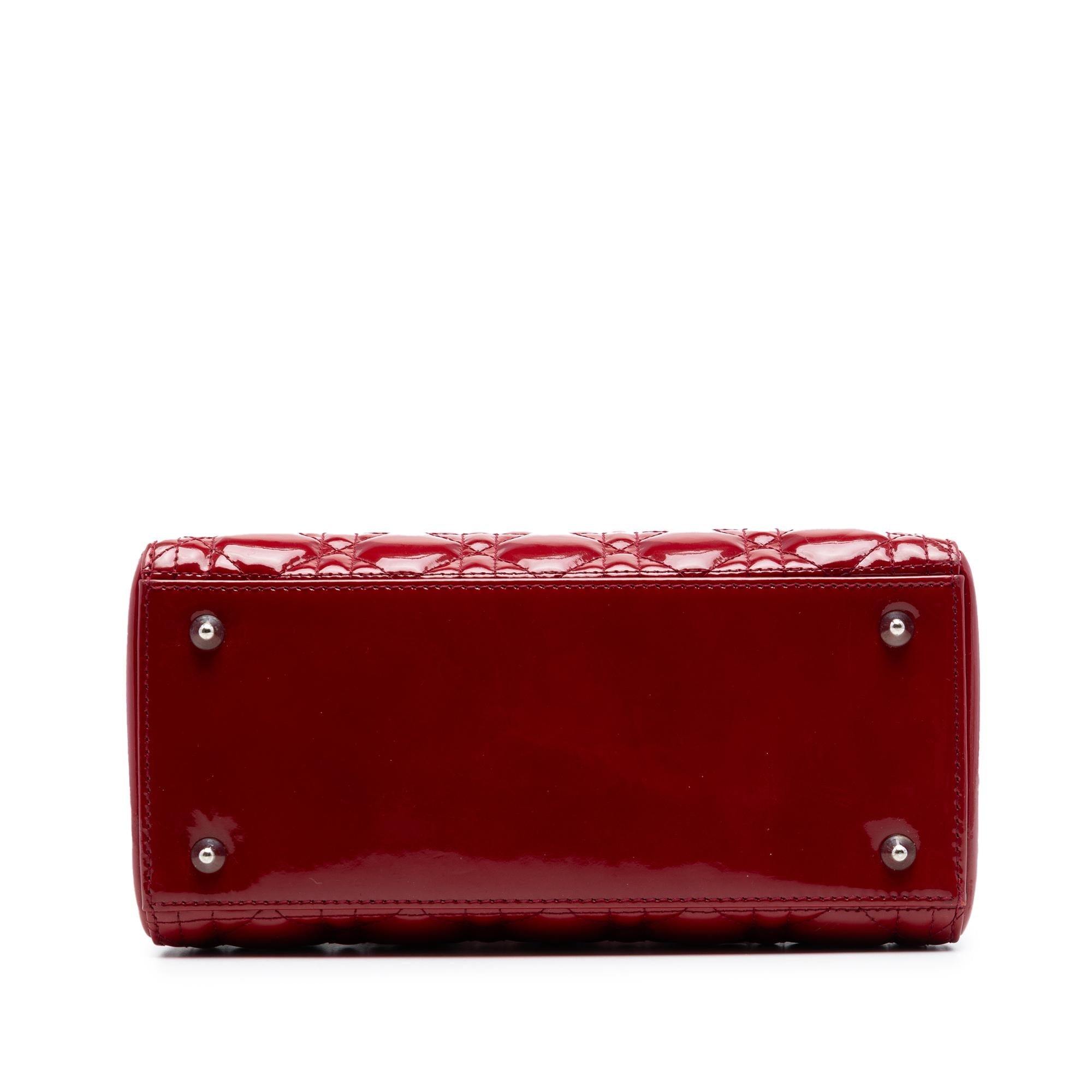 Dior Medium Patent Cannage Lady Dior
