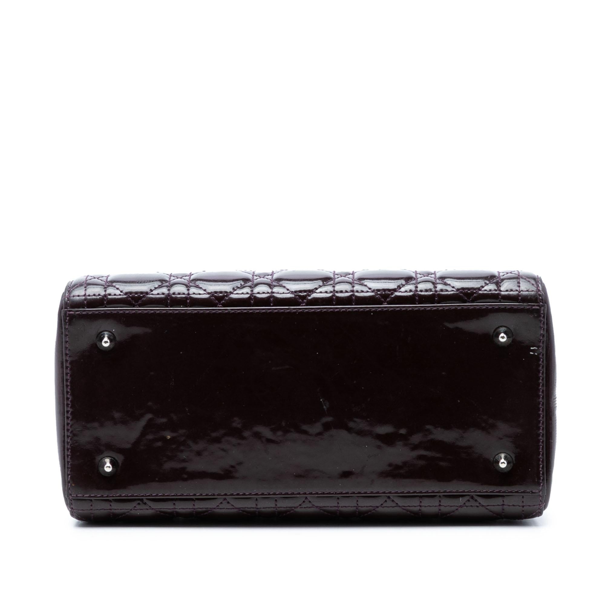 Dior Medium Patent Cannage Lady Dior