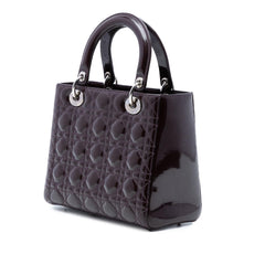 Dior Medium Patent Cannage Lady Dior