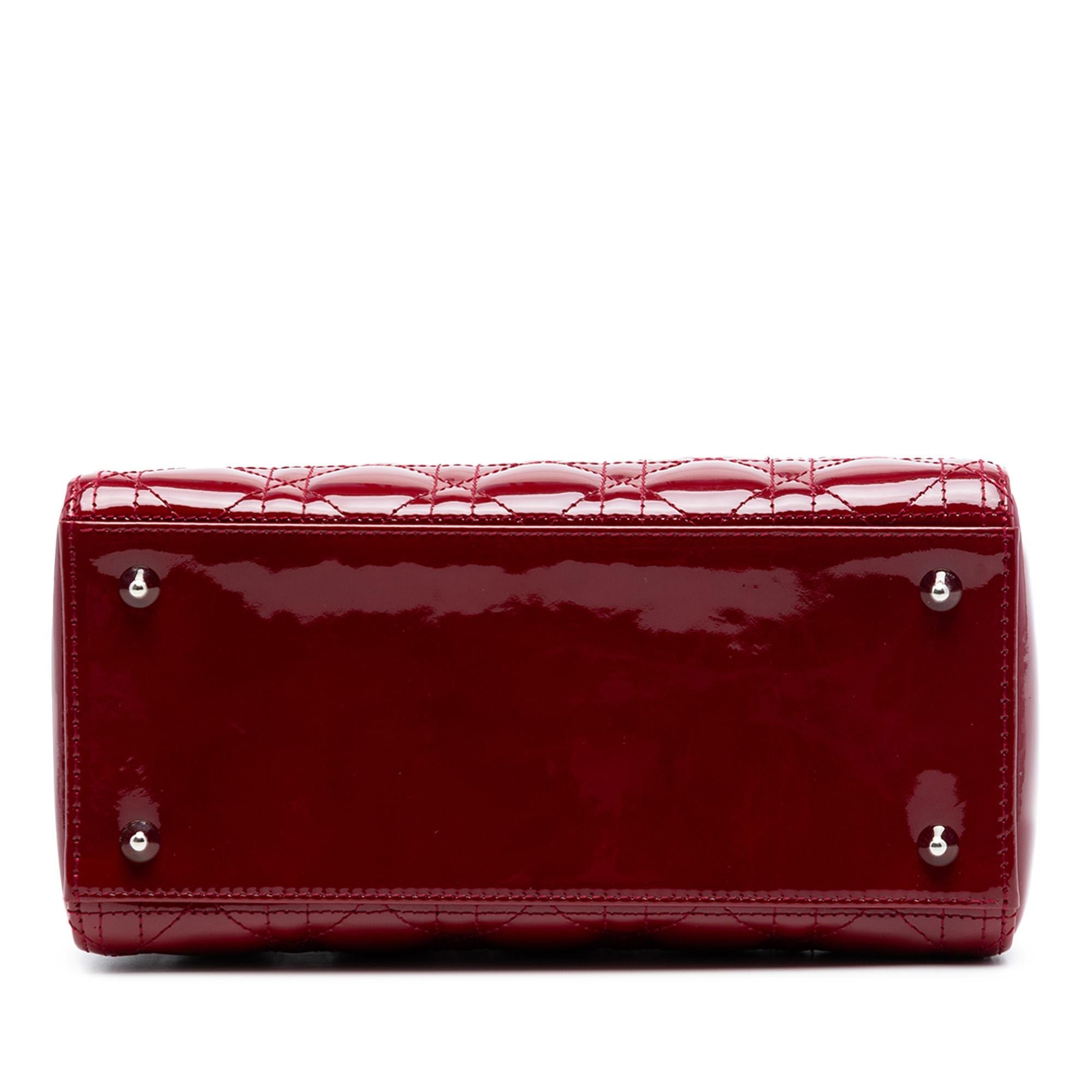 Dior Medium Patent Cannage Lady Dior