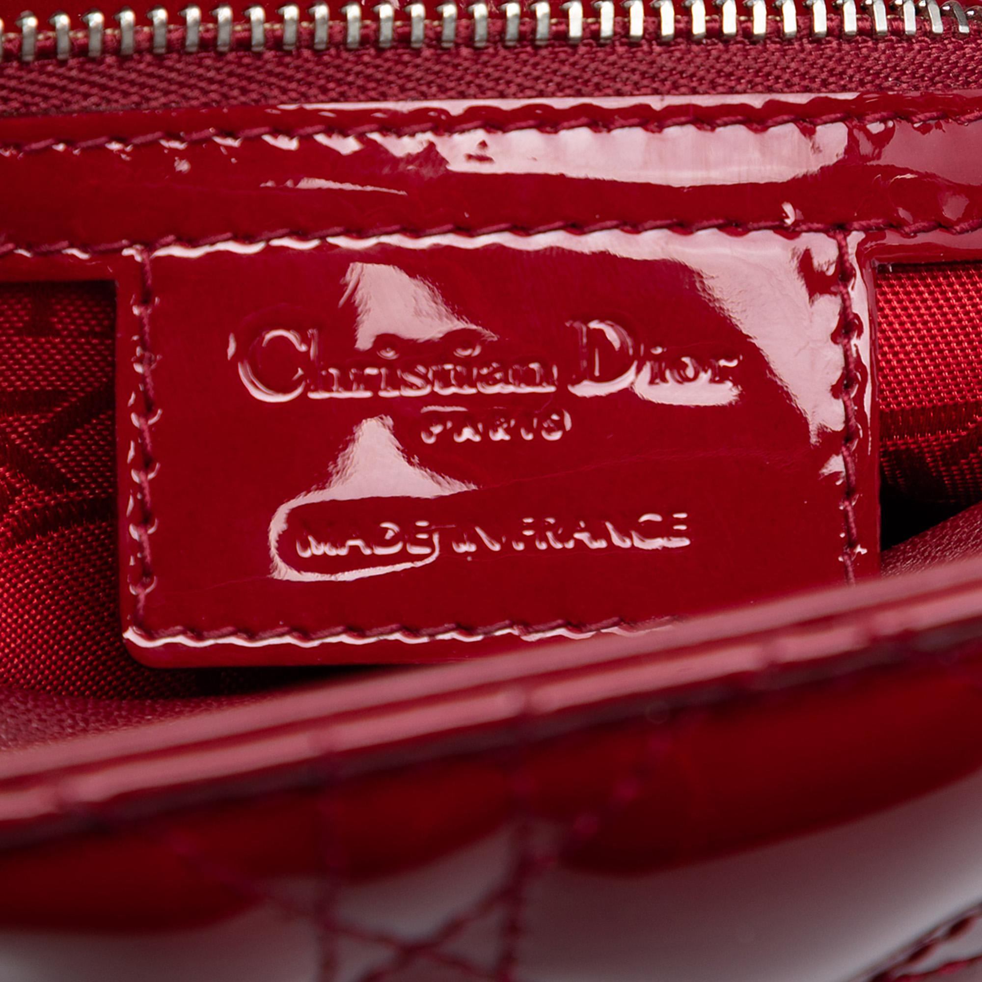 Dior Medium Patent Cannage Lady Dior