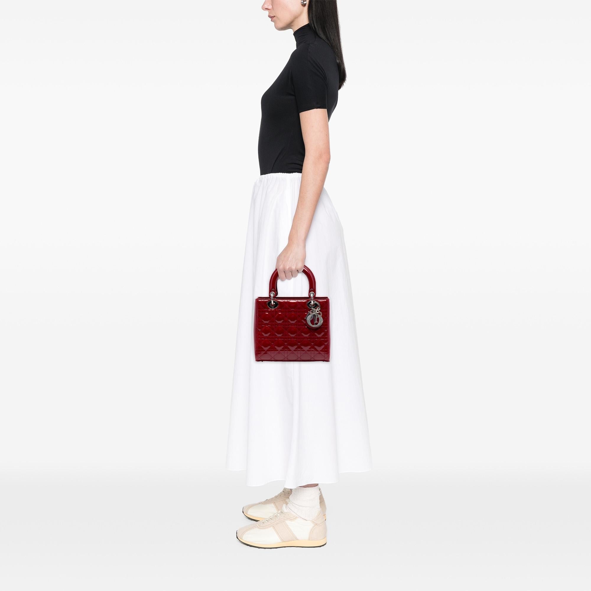 Dior Medium Patent Cannage Lady Dior