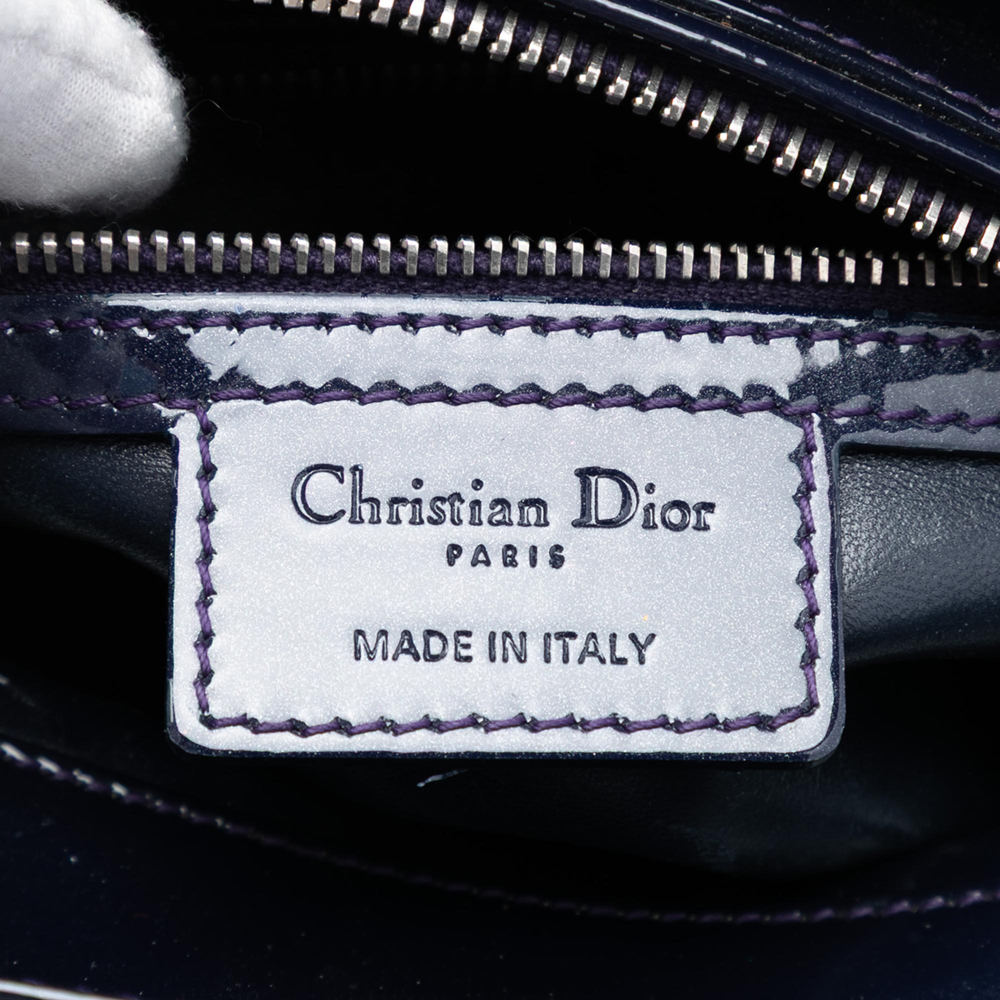 Dior Medium Patent Cannage Lady Dior