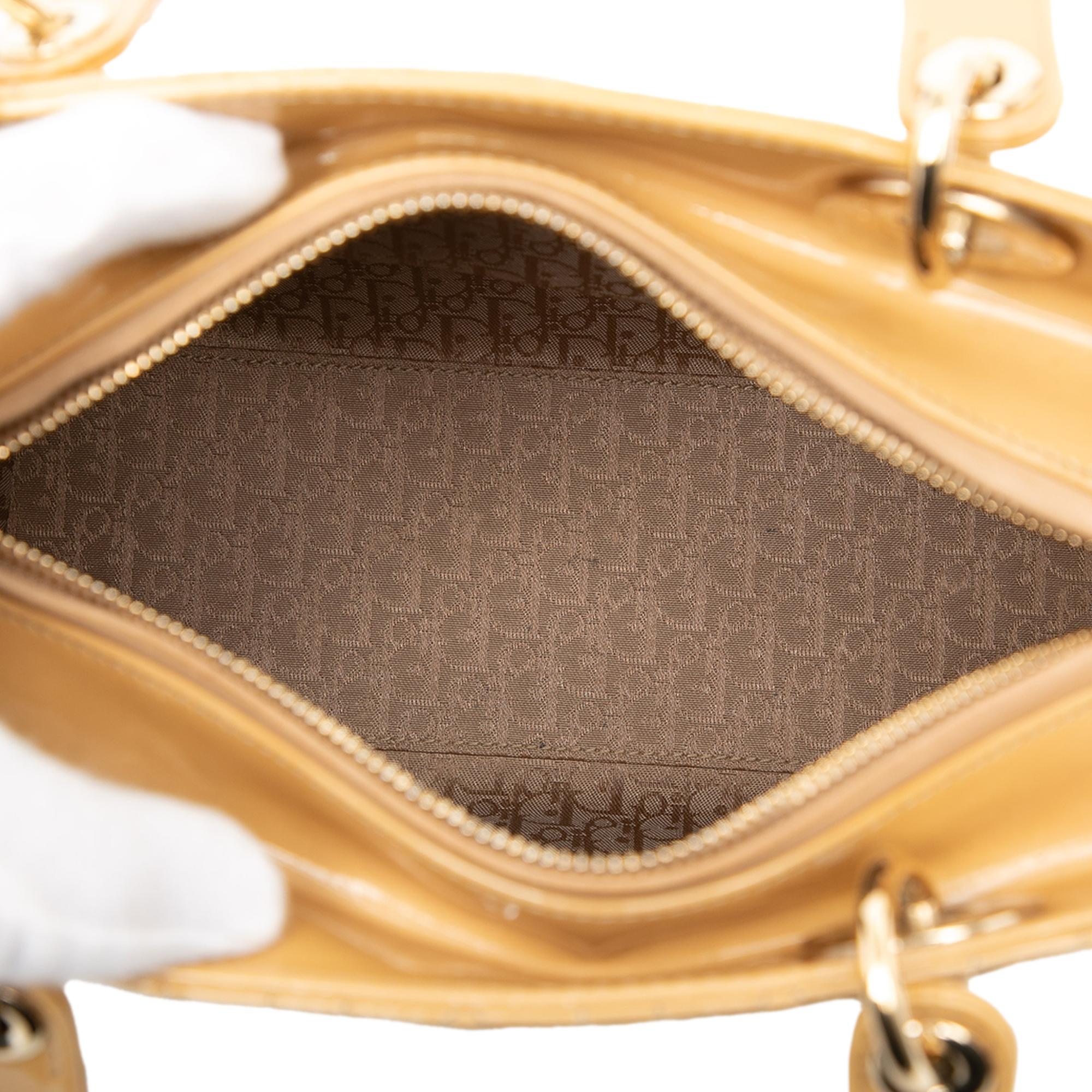 Dior Medium Patent Cannage Lady Dior