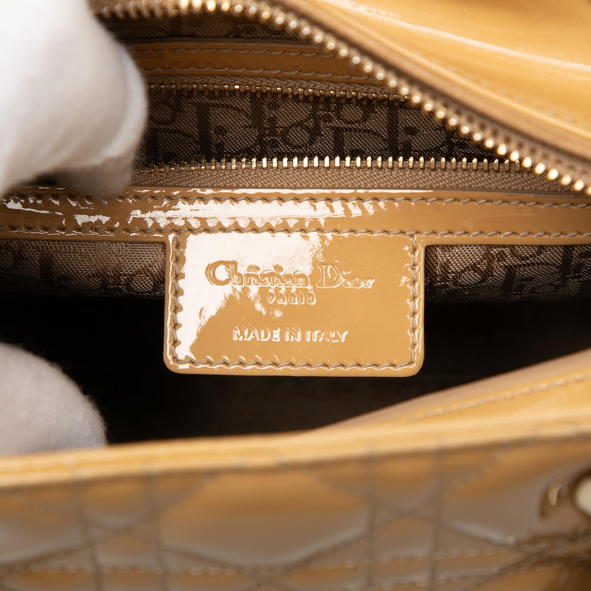 Dior Medium Patent Cannage Lady Dior