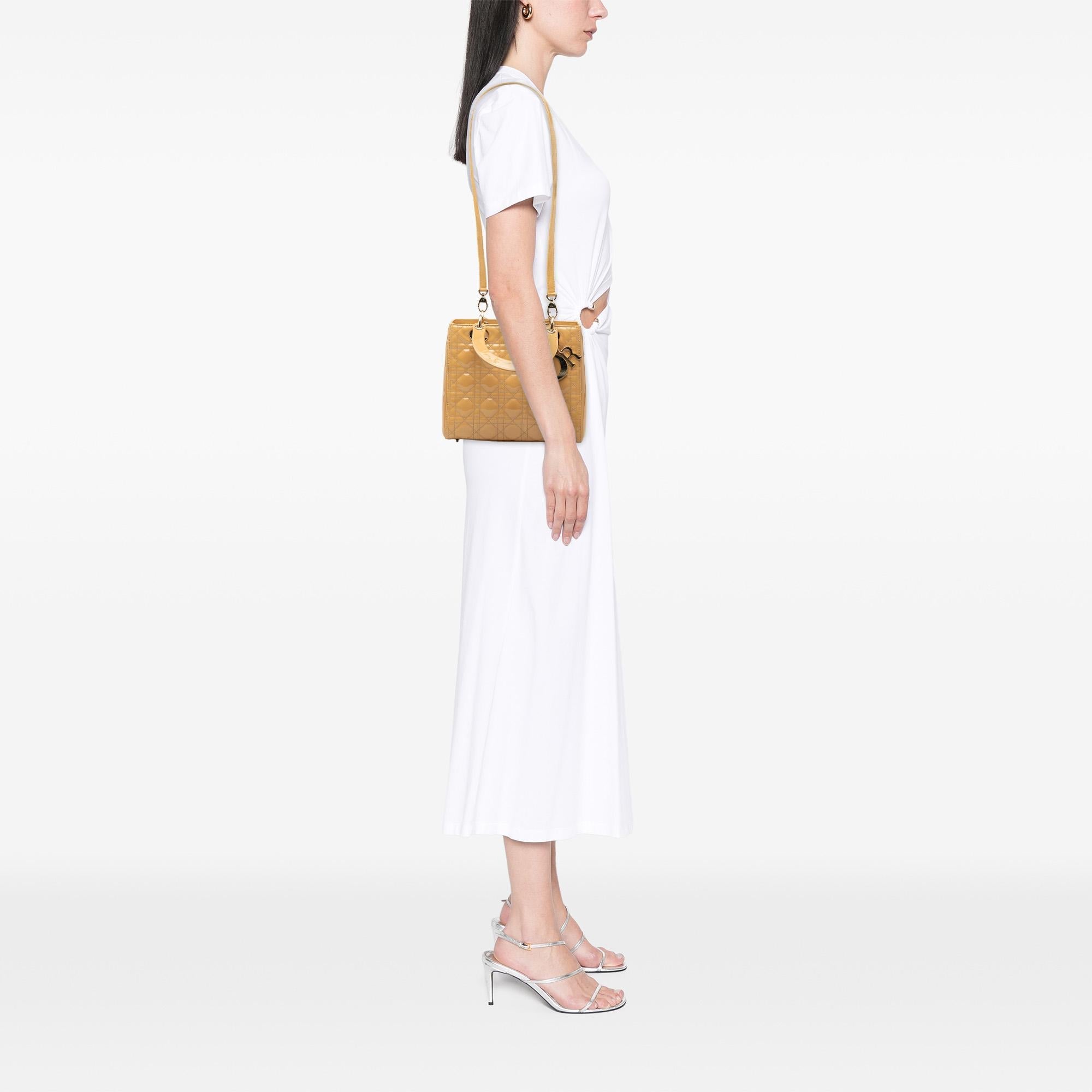 Dior Medium Patent Cannage Lady Dior