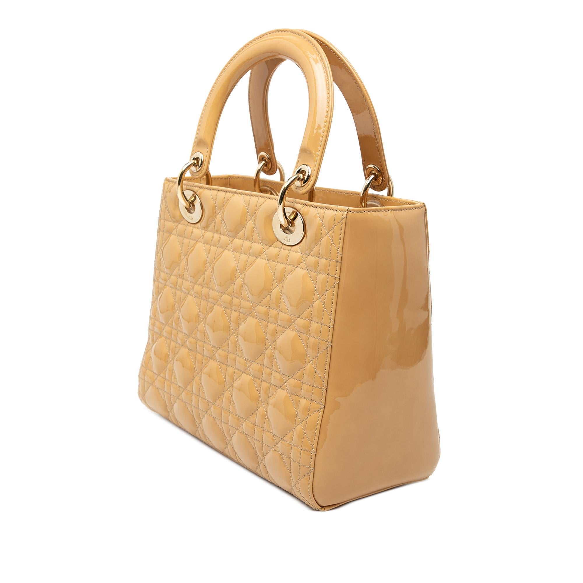 Dior Medium Patent Cannage Lady Dior