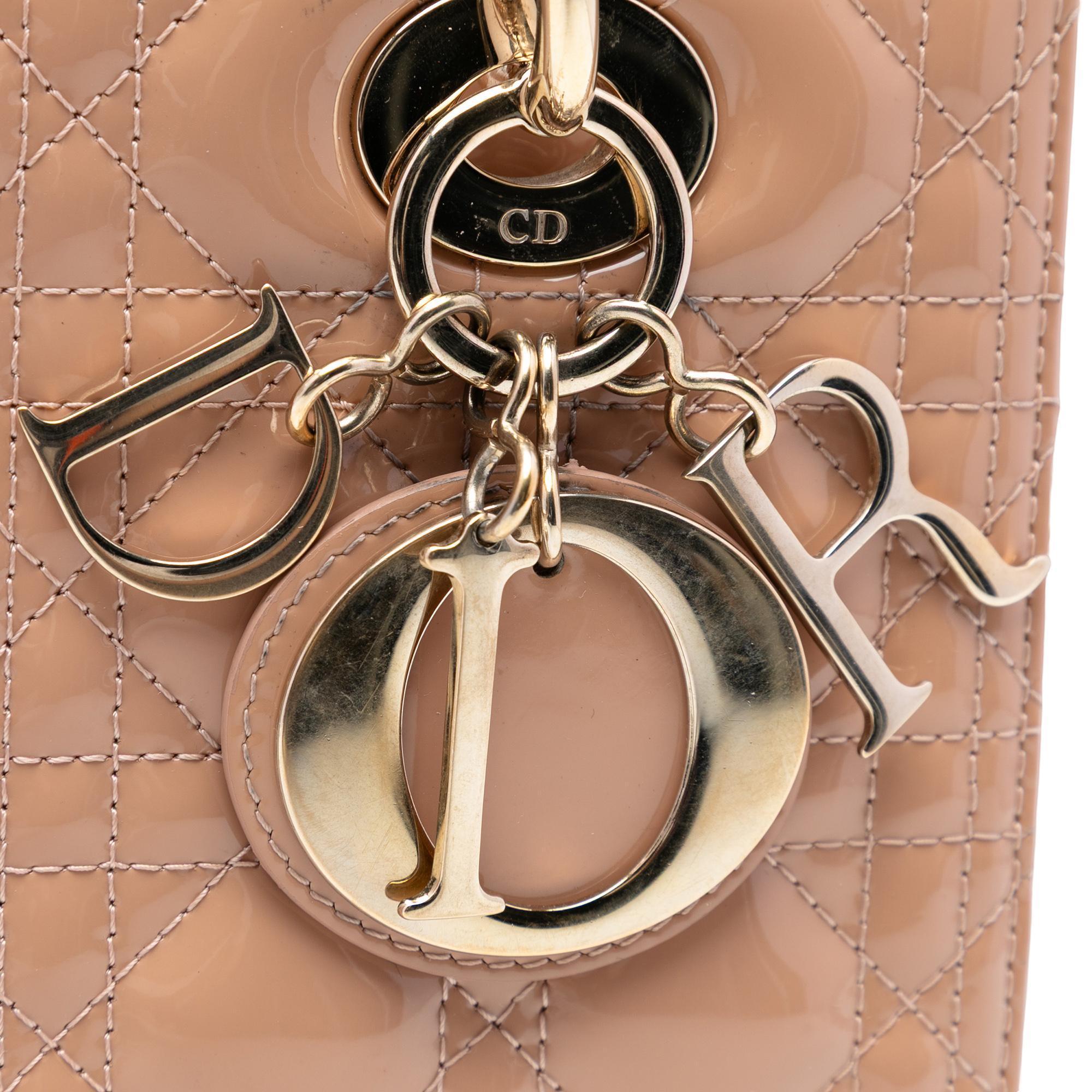 Dior Medium Patent Cannage Lady Dior