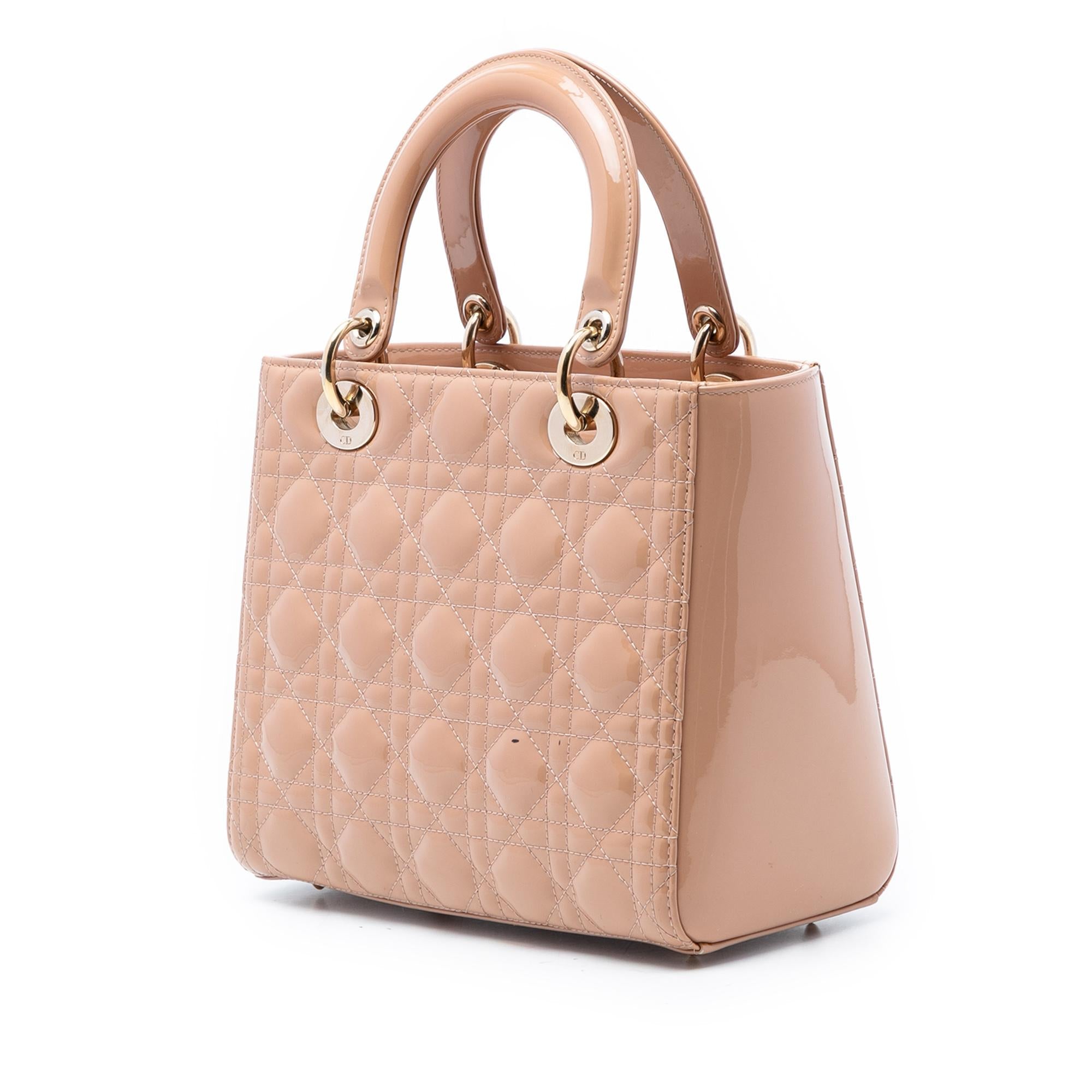 Dior Medium Patent Cannage Lady Dior