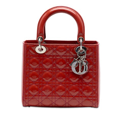 Dior Medium Patent Cannage Lady Dior