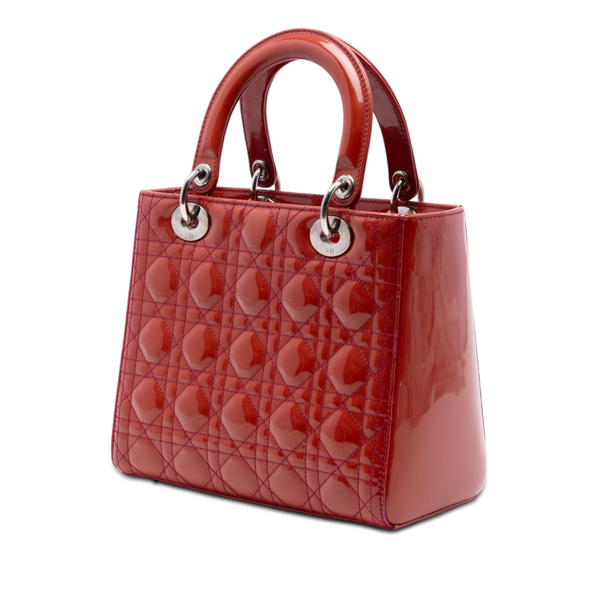 Dior Medium Patent Cannage Lady Dior
