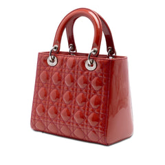 Dior Medium Patent Cannage Lady Dior