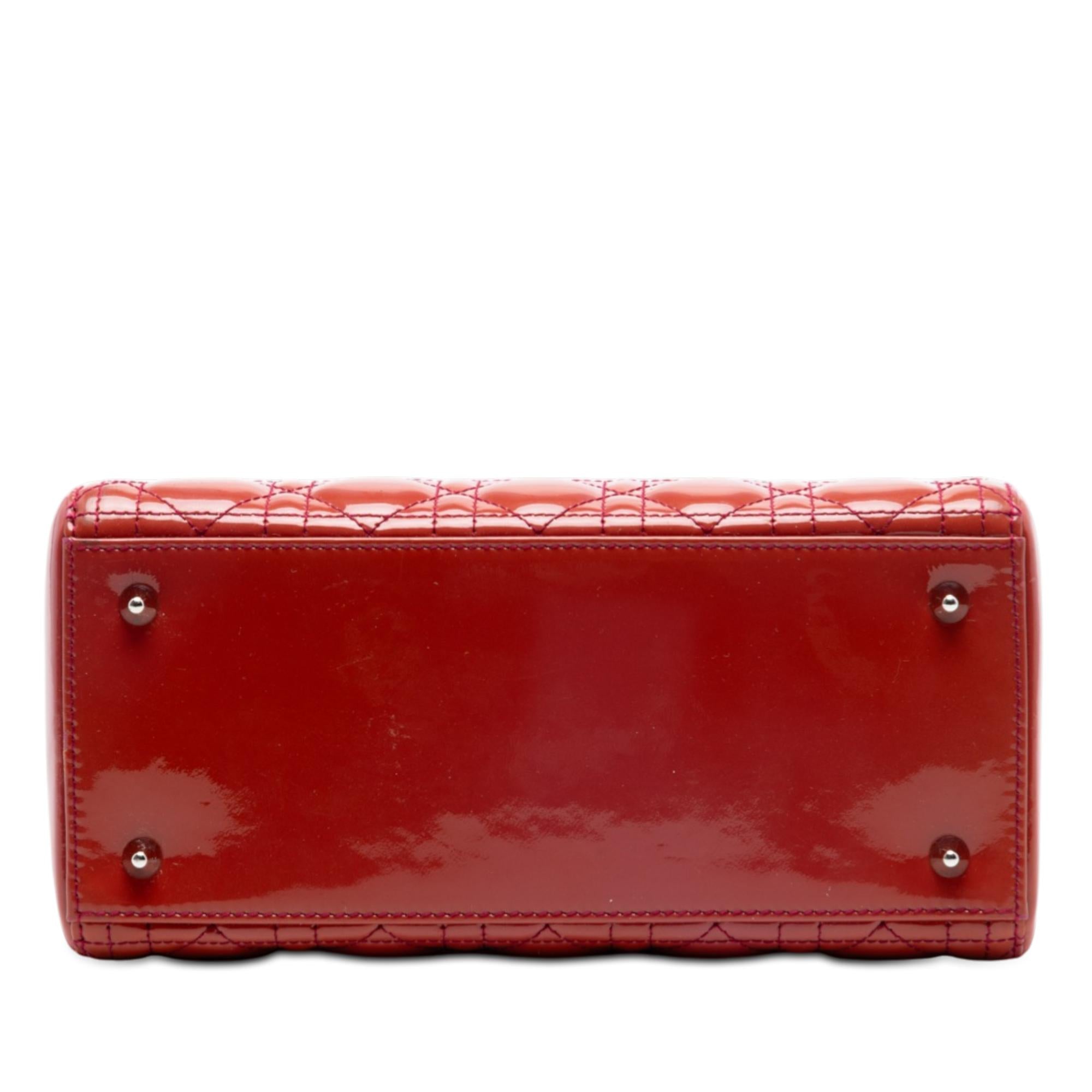 Dior Medium Patent Cannage Lady Dior