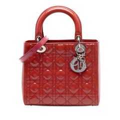 Dior Medium Patent Cannage Lady Dior