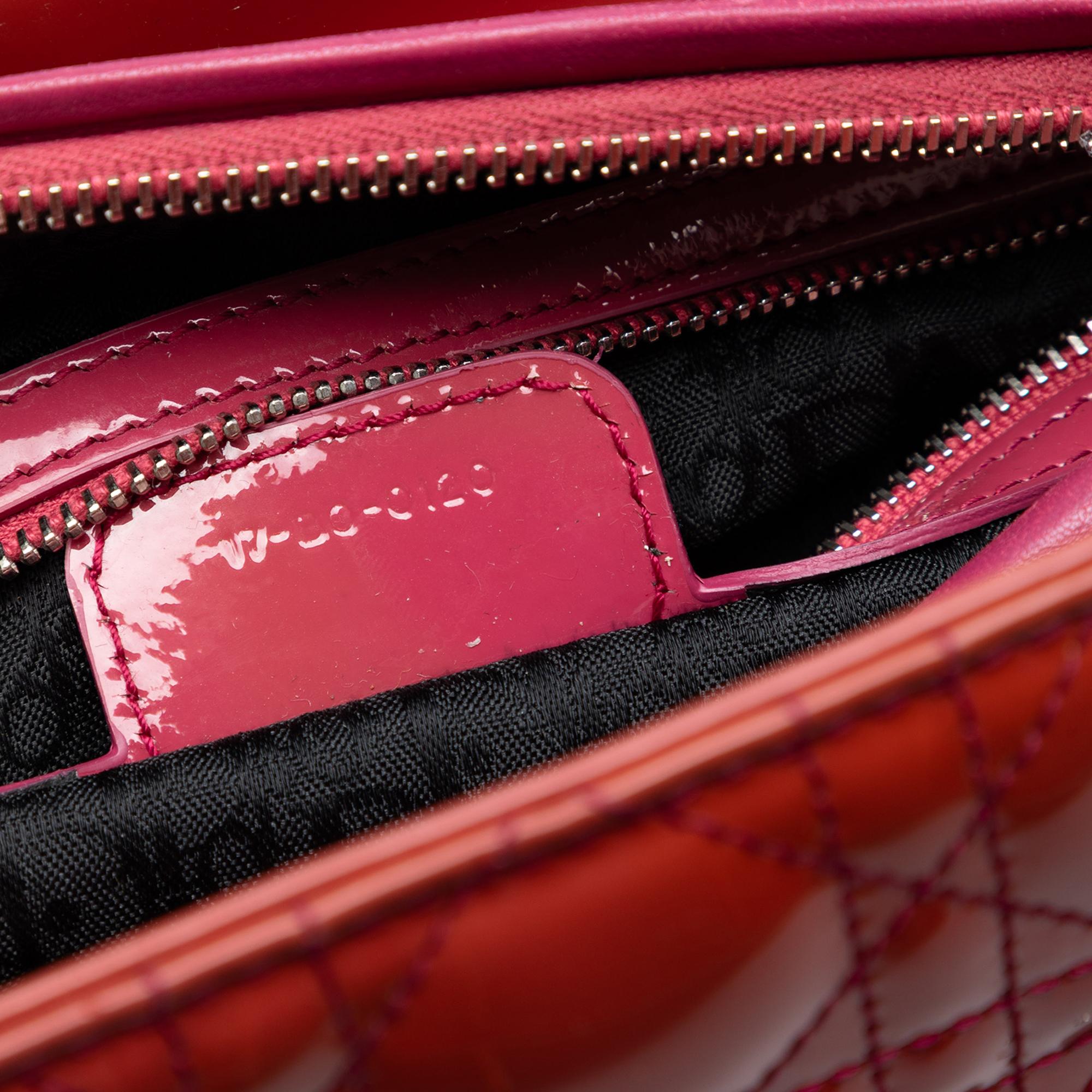 Dior Medium Patent Cannage Lady Dior