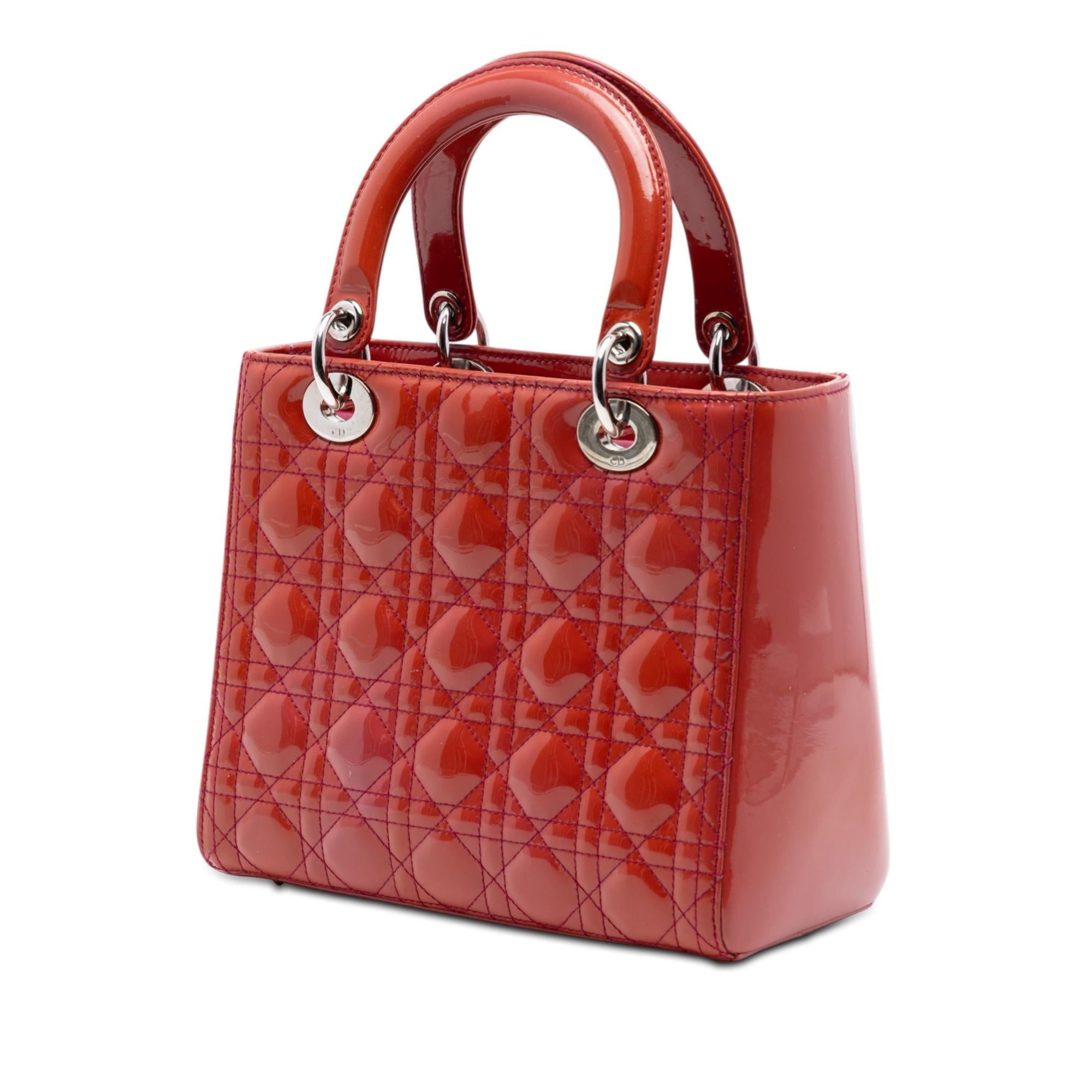 Dior Medium Patent Cannage Lady Dior
