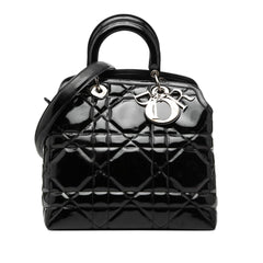 Dior Medium Patent Cannage Polochon Granville Satchel