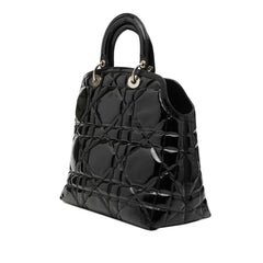 Dior Medium Patent Cannage Polochon Granville Satchel