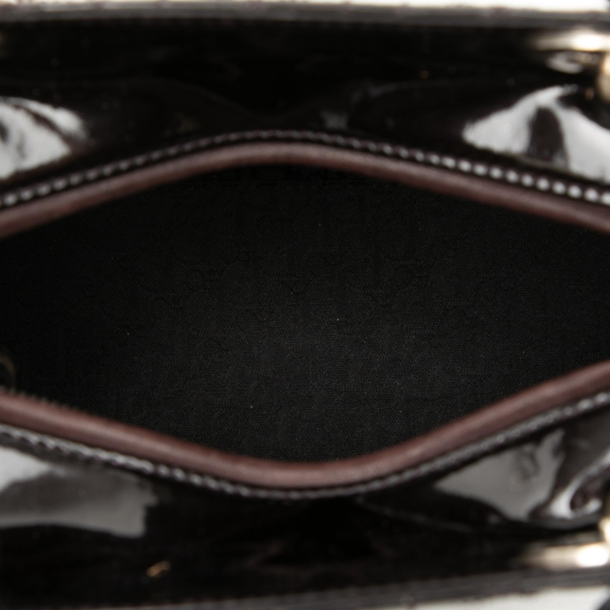Dior Medium Patent Cannage Stitched Lady Dior
