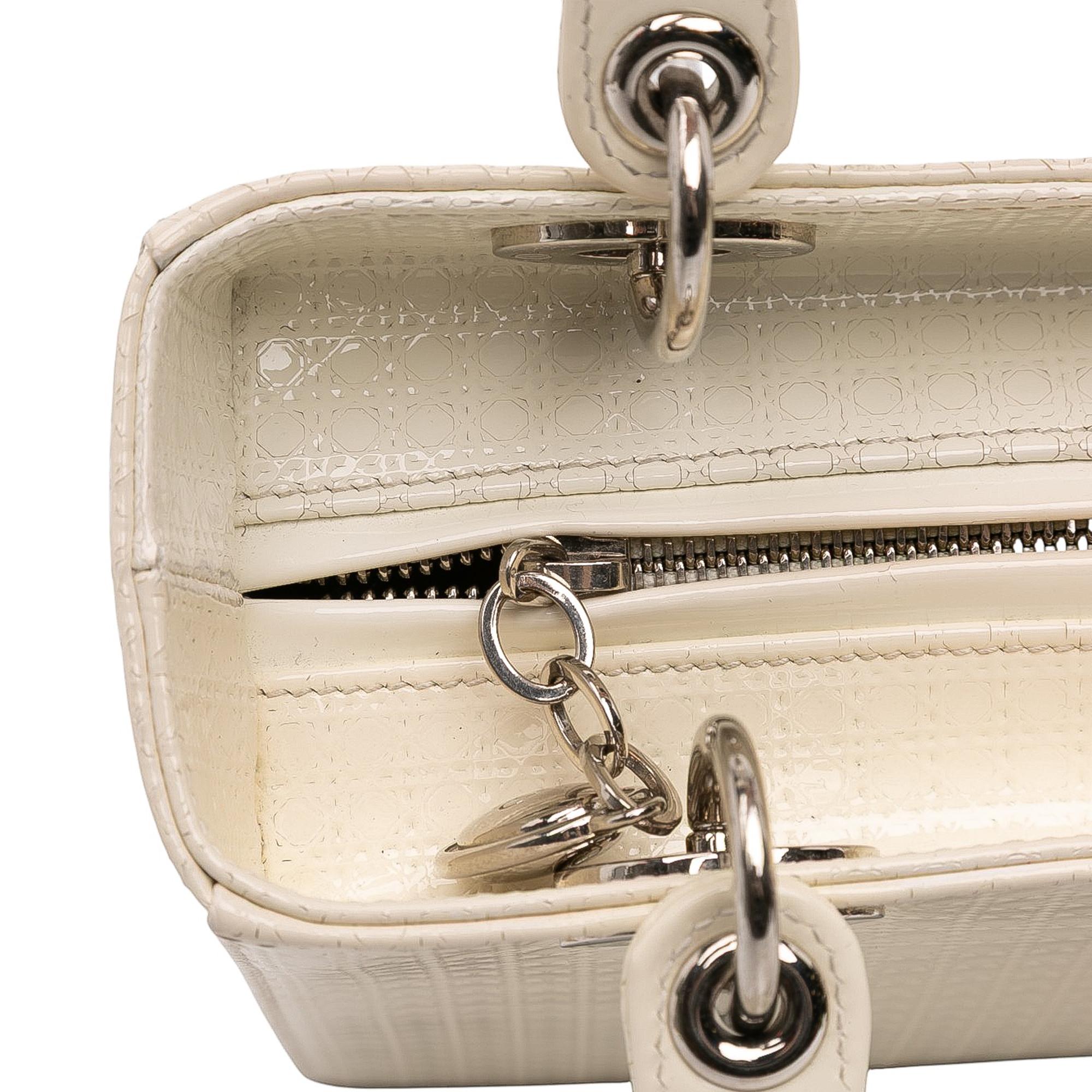 Dior Medium Patent Microcannage Lady Dior