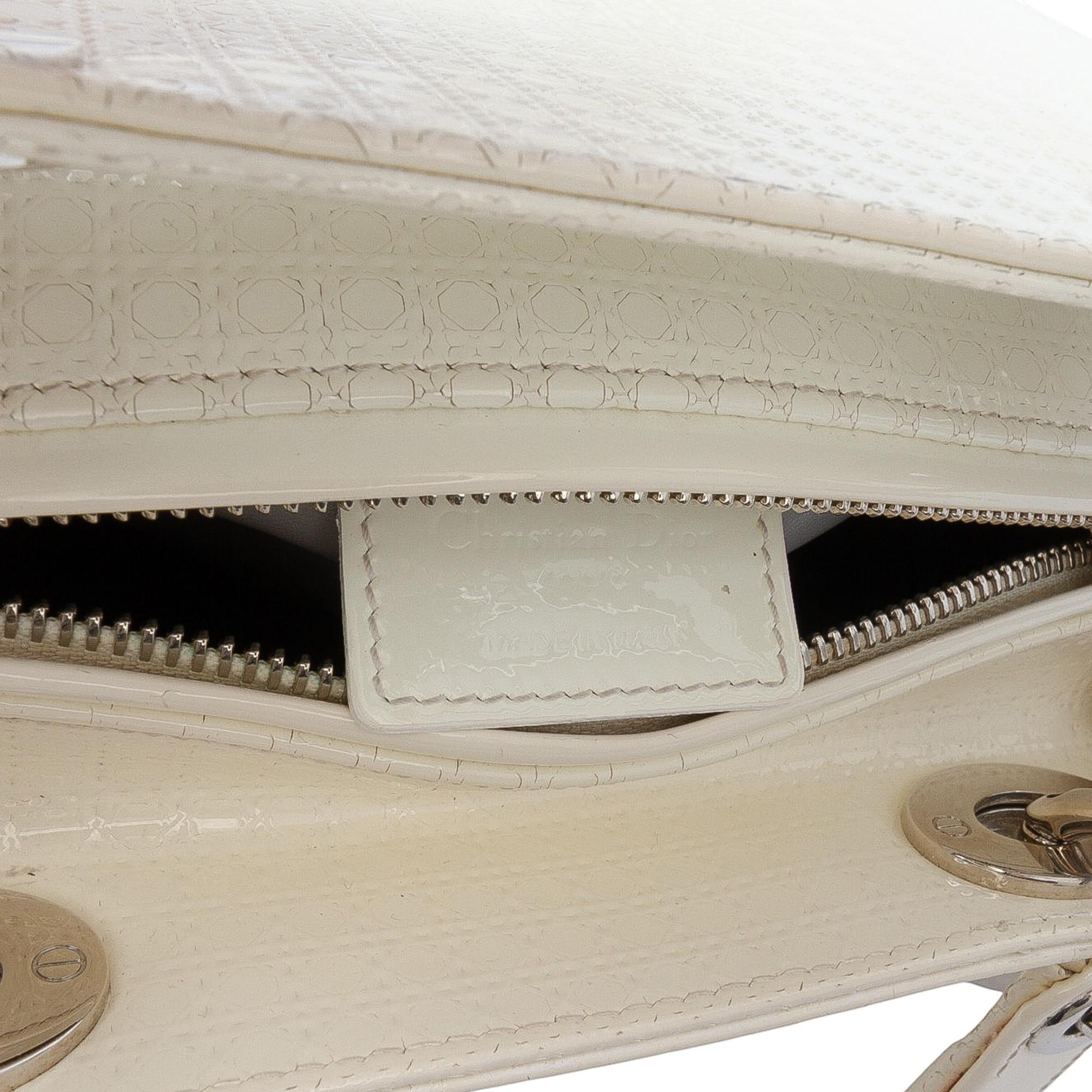 Dior Medium Patent Microcannage Lady Dior
