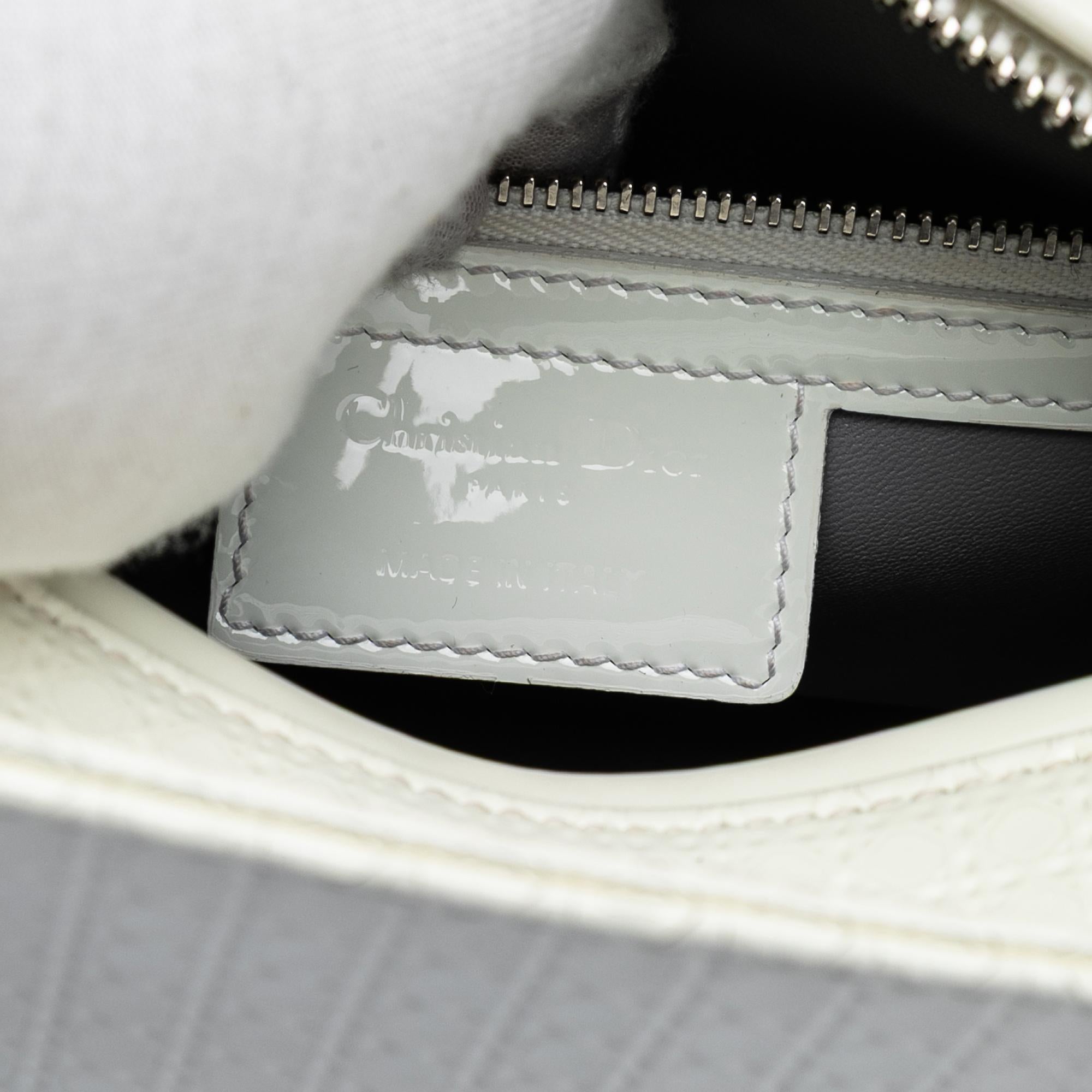 Dior Medium Patent Microcannage Lady Dior